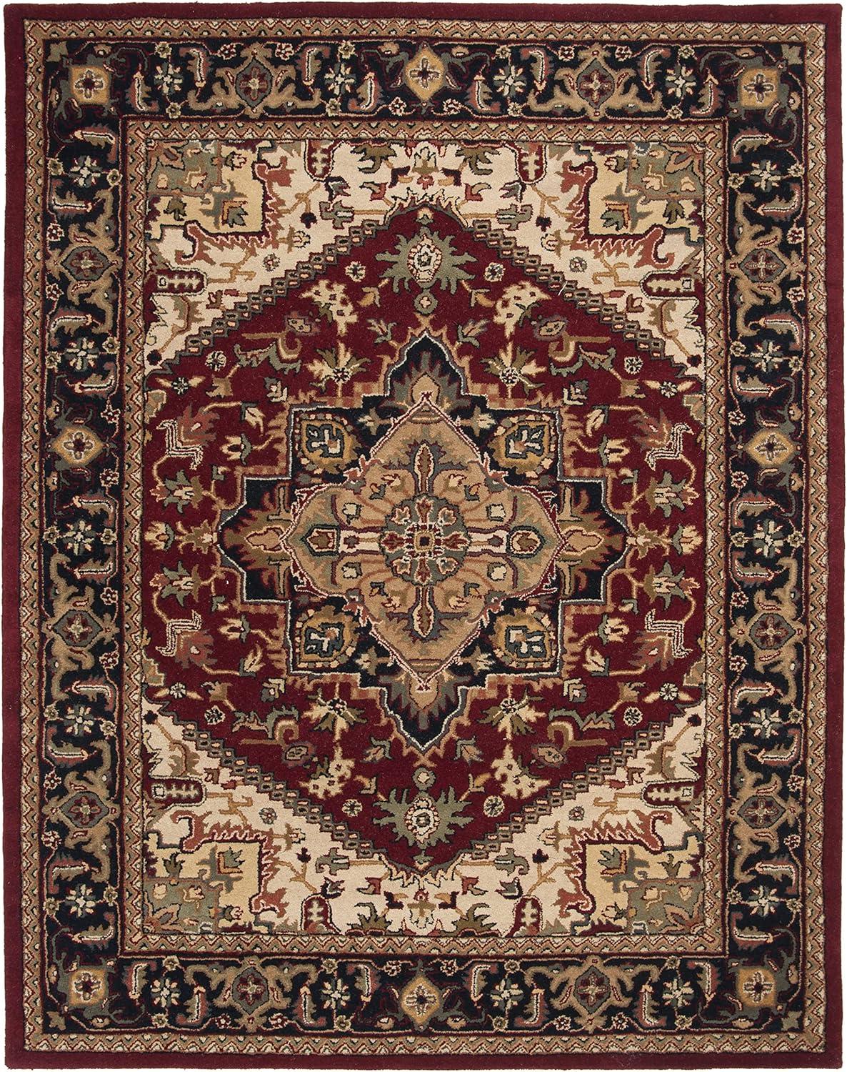 image:imageSAFAVIEH Area Rug 4x6 Heritage Collection Red Handmade Wool Traditional Oriental Medallion Design Ideal for Living Room Bedroom Dining Space HG625ARed