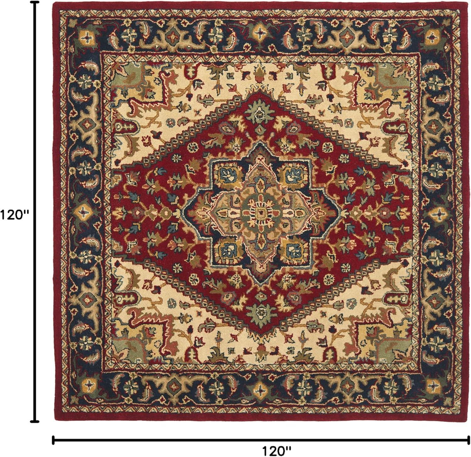 image:imageSAFAVIEH Area Rug 4x6 Heritage Collection Red Handmade Wool Traditional Oriental Medallion Design Ideal for Living Room Bedroom Dining Space HG625ARed