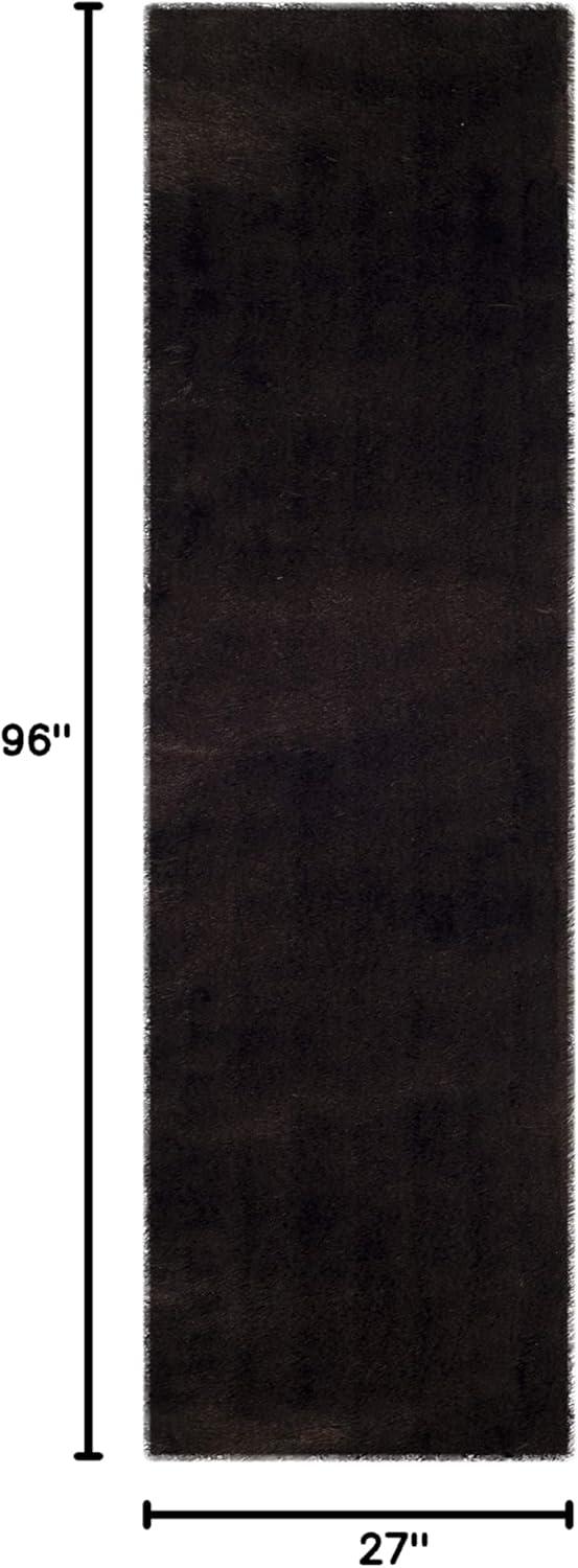 image:imageSAFAVIEH Area Rug 4x6 Paris Shag Collection Sage Handmade Soft Flowing Pile Ideal for Ideal for Hallway Foyer Entryway Bedroom SG5111003Chocolate