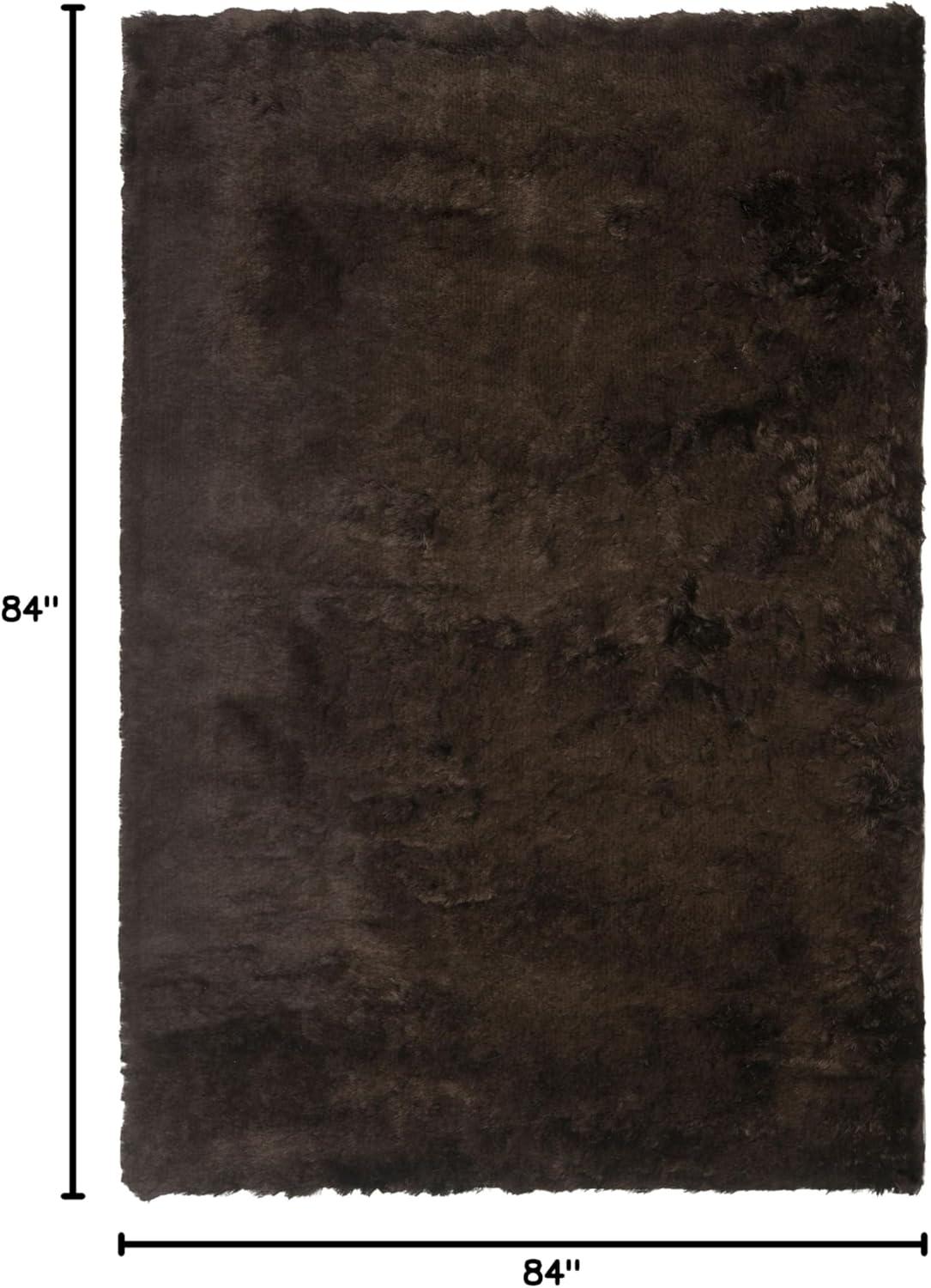 image:imageSAFAVIEH Area Rug 4x6 Paris Shag Collection Sage Handmade Soft Flowing Pile Ideal for Ideal for Hallway Foyer Entryway Bedroom SG5111003Chocolate