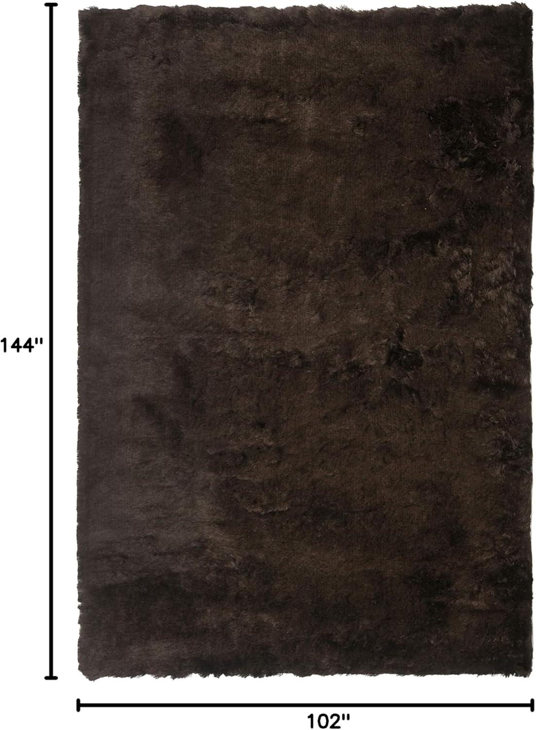image:imageSAFAVIEH Area Rug 4x6 Paris Shag Collection Sage Handmade Soft Flowing Pile Ideal for Ideal for Hallway Foyer Entryway Bedroom SG5111003Chocolate