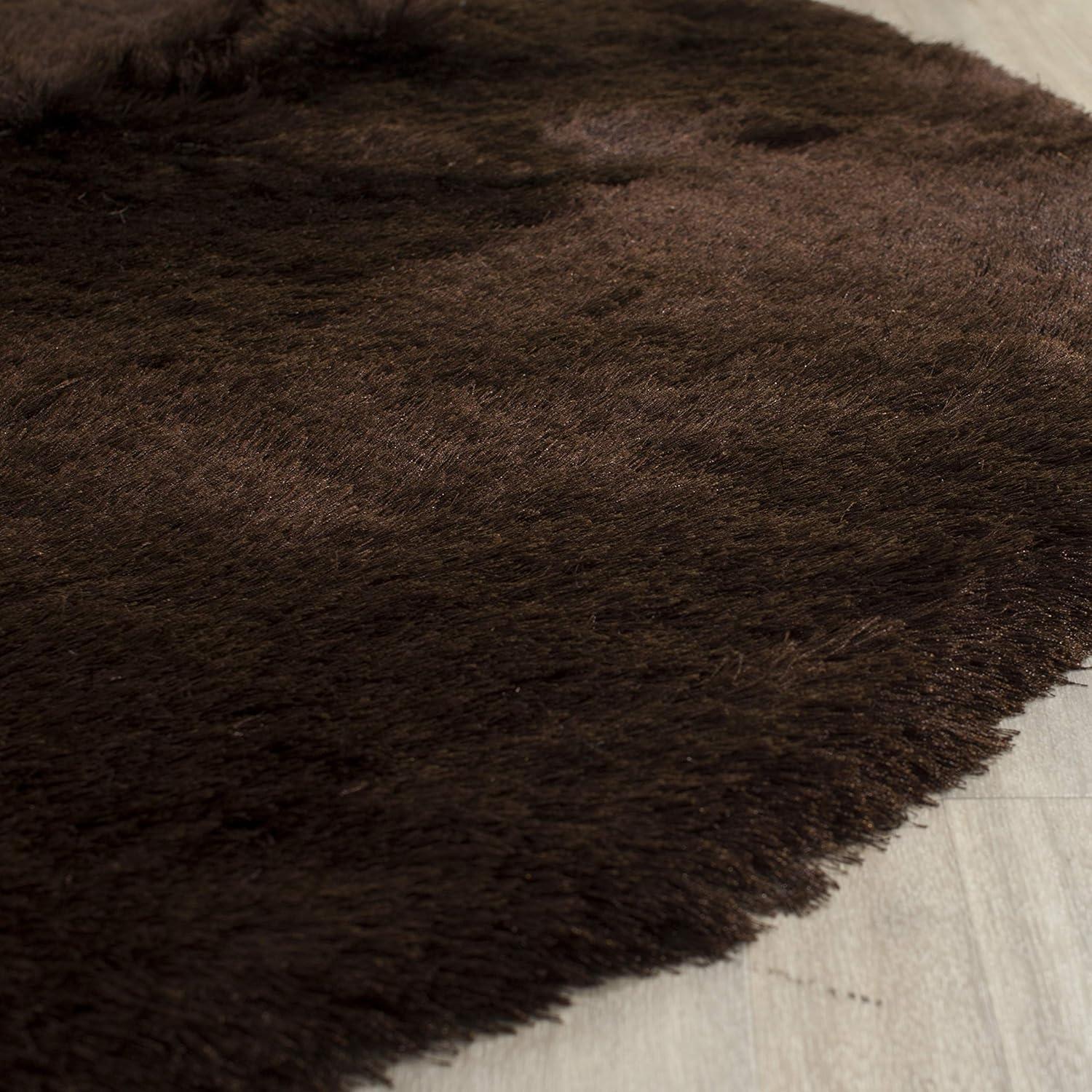 image:imageSAFAVIEH Area Rug 4x6 Paris Shag Collection Sage Handmade Soft Flowing Pile Ideal for Ideal for Hallway Foyer Entryway Bedroom SG5111003Chocolate
