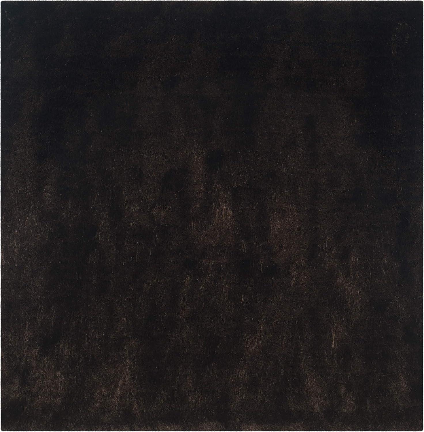 image:imageSAFAVIEH Area Rug 4x6 Paris Shag Collection Sage Handmade Soft Flowing Pile Ideal for Ideal for Hallway Foyer Entryway Bedroom SG5111003Chocolate