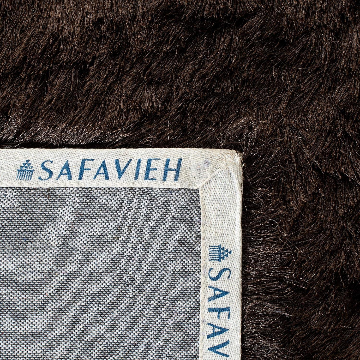 image:imageSAFAVIEH Area Rug 4x6 Paris Shag Collection Sage Handmade Soft Flowing Pile Ideal for Ideal for Hallway Foyer Entryway Bedroom SG5111003Chocolate