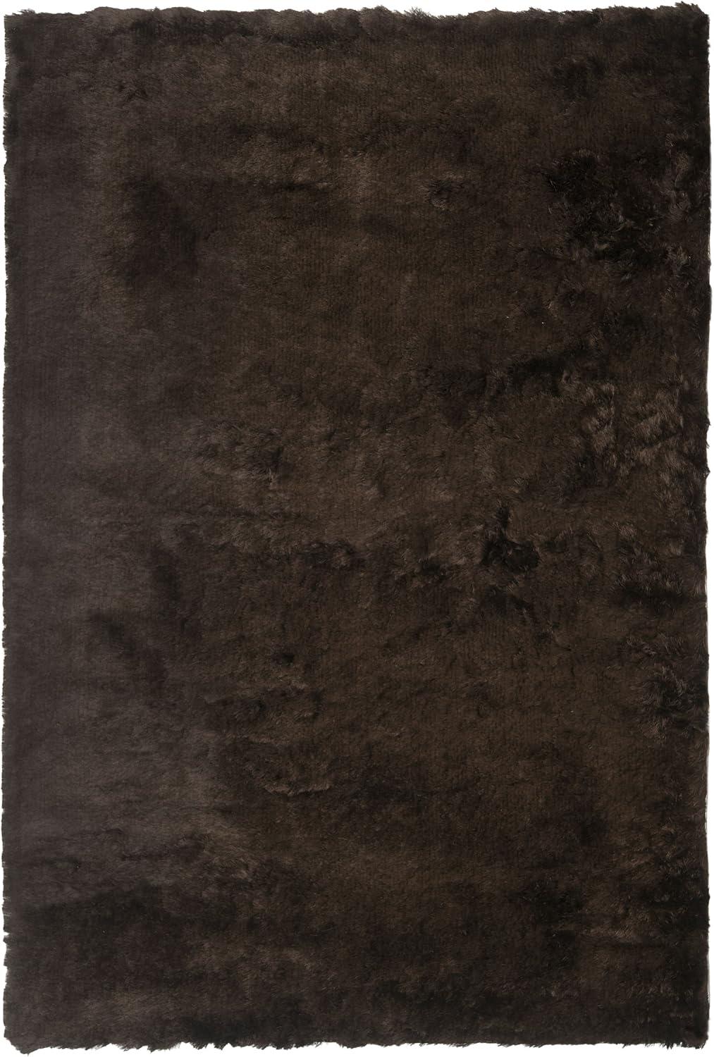 image:imageSAFAVIEH Area Rug 4x6 Paris Shag Collection Sage Handmade Soft Flowing Pile Ideal for Ideal for Hallway Foyer Entryway Bedroom SG5111003Chocolate