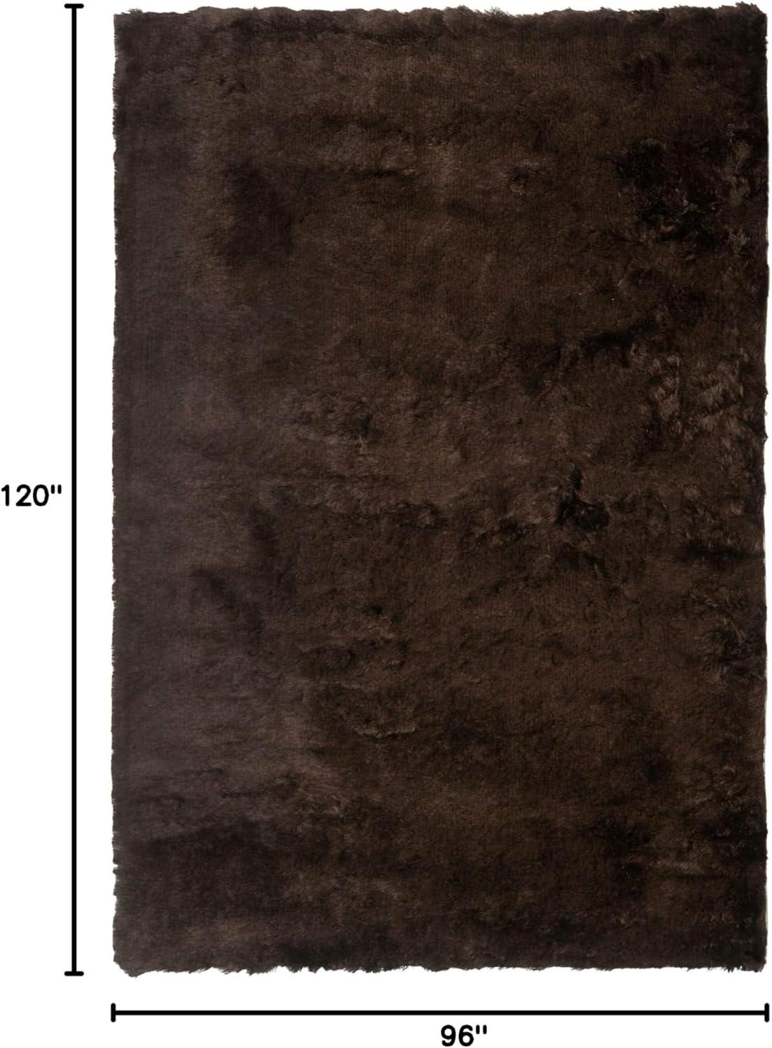 image:imageSAFAVIEH Area Rug 4x6 Paris Shag Collection Sage Handmade Soft Flowing Pile Ideal for Ideal for Hallway Foyer Entryway Bedroom SG5111003Chocolate
