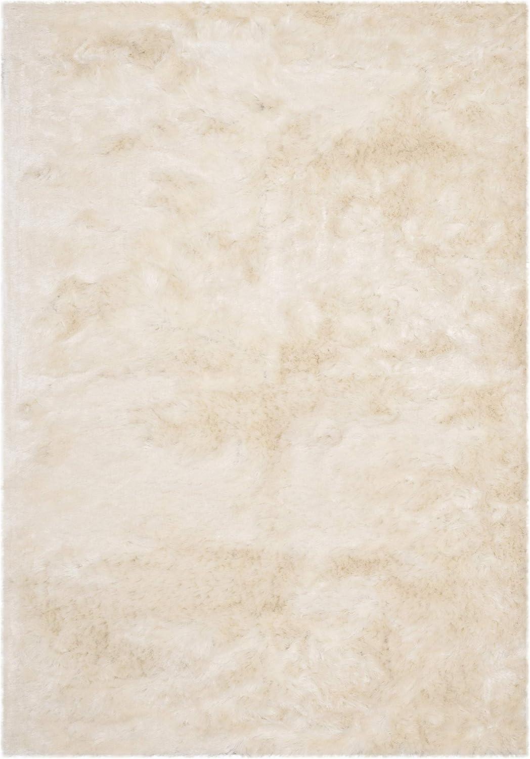 image:imageSAFAVIEH Area Rug 4x6 Paris Shag Collection Sage Handmade Soft Flowing Pile Ideal for Ideal for Hallway Foyer Entryway Bedroom SG5111003Ivory