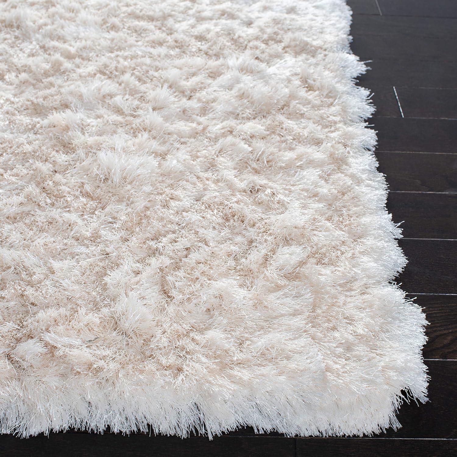 image:imageSAFAVIEH Area Rug 4x6 Paris Shag Collection Sage Handmade Soft Flowing Pile Ideal for Ideal for Hallway Foyer Entryway Bedroom SG5111003Ivory