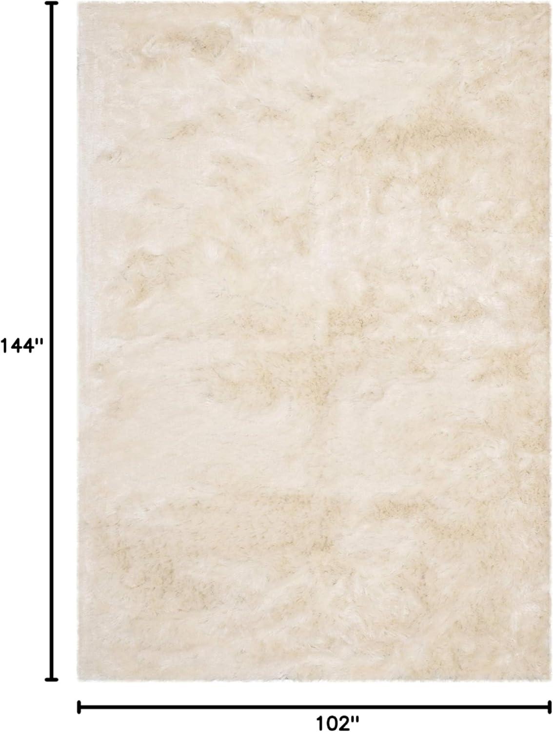 image:imageSAFAVIEH Area Rug 4x6 Paris Shag Collection Sage Handmade Soft Flowing Pile Ideal for Ideal for Hallway Foyer Entryway Bedroom SG5111003Ivory