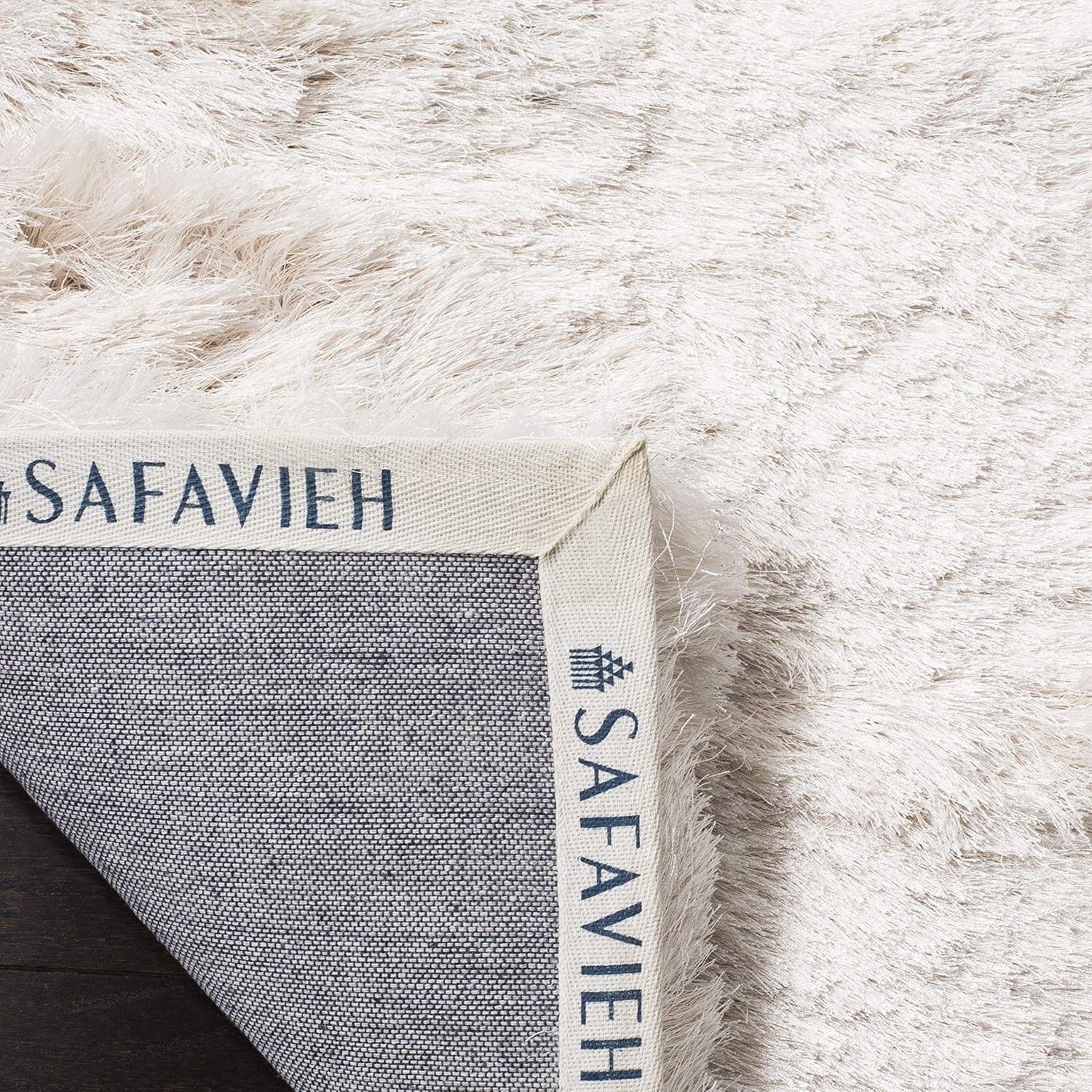 image:imageSAFAVIEH Area Rug 4x6 Paris Shag Collection Sage Handmade Soft Flowing Pile Ideal for Ideal for Hallway Foyer Entryway Bedroom SG5111003Ivory