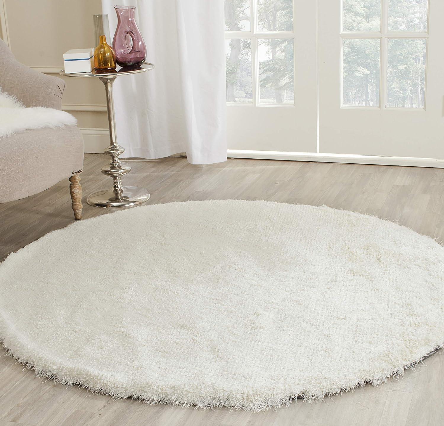 image:imageSAFAVIEH Area Rug 4x6 Paris Shag Collection Sage Handmade Soft Flowing Pile Ideal for Ideal for Hallway Foyer Entryway Bedroom SG5111003Ivory