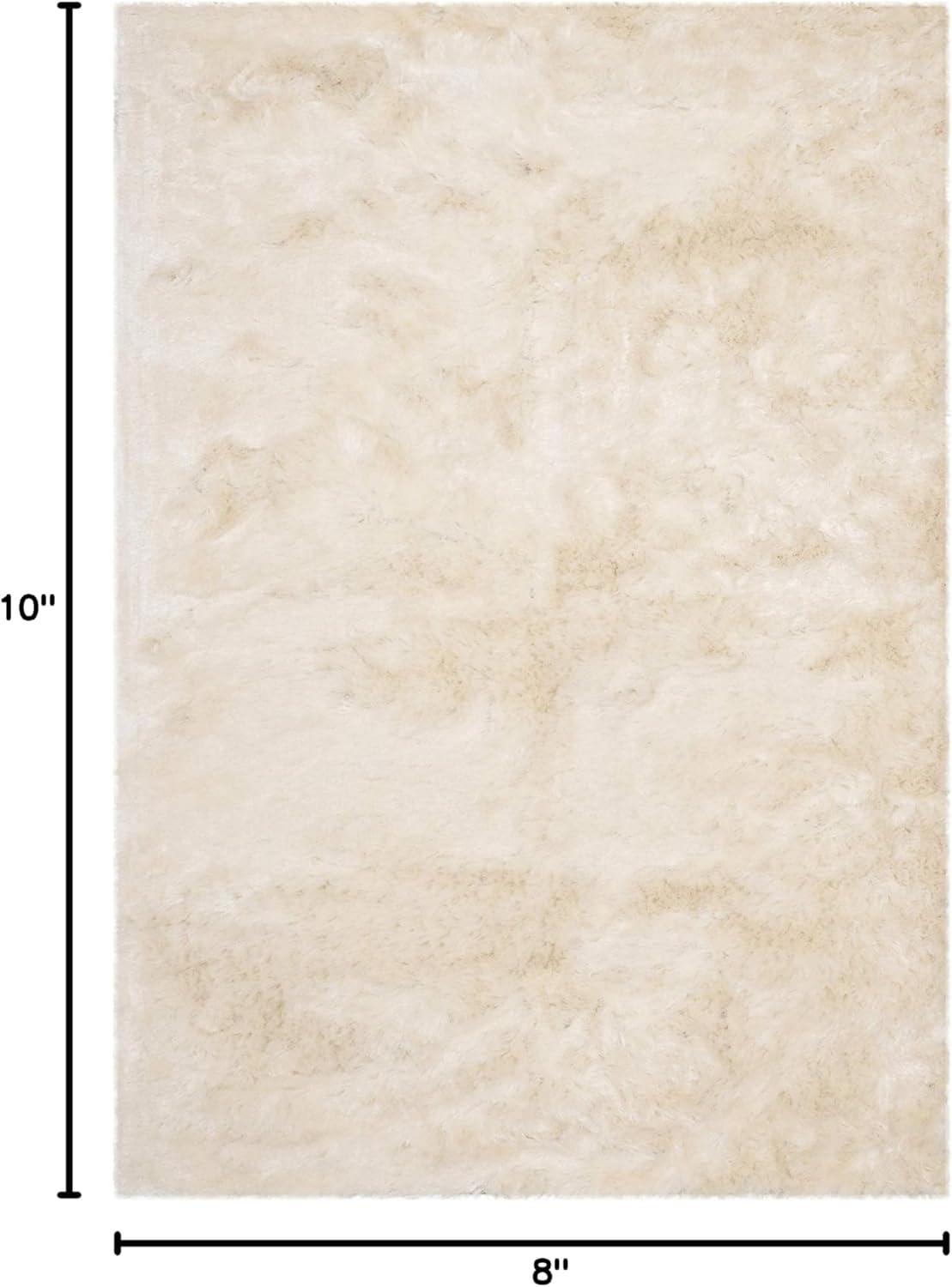 image:imageSAFAVIEH Area Rug 4x6 Paris Shag Collection Sage Handmade Soft Flowing Pile Ideal for Ideal for Hallway Foyer Entryway Bedroom SG5111003Ivory