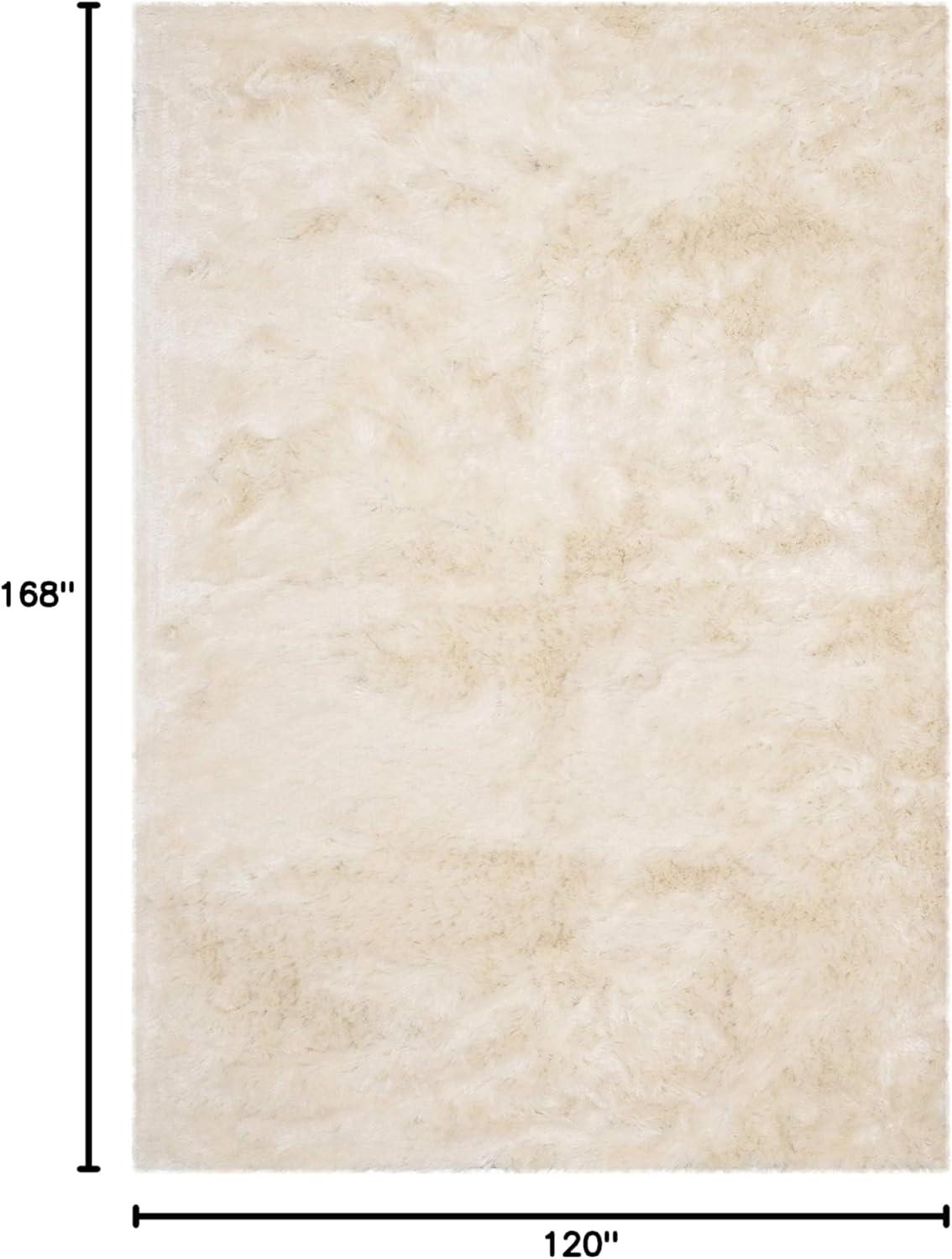 image:imageSAFAVIEH Area Rug 4x6 Paris Shag Collection Sage Handmade Soft Flowing Pile Ideal for Ideal for Hallway Foyer Entryway Bedroom SG5111003Ivory