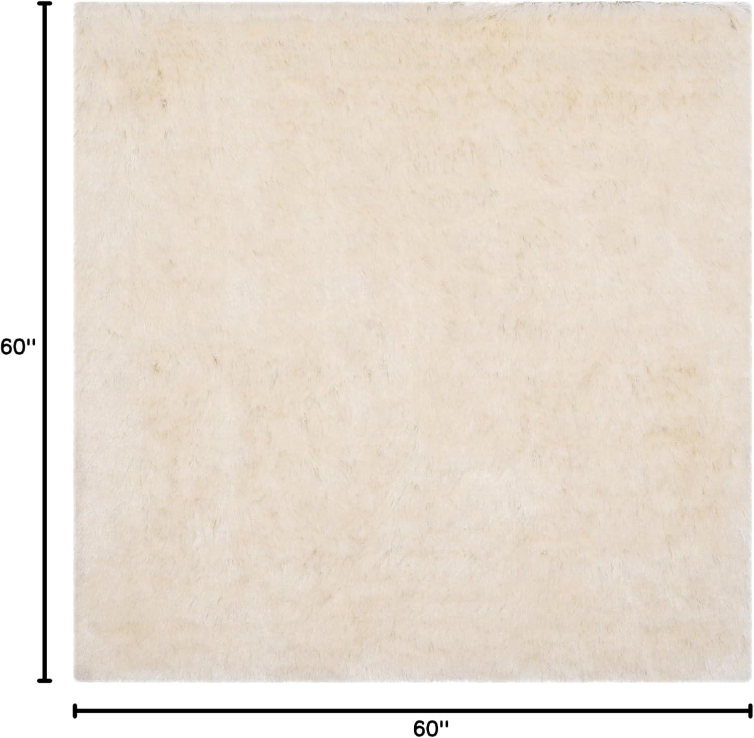 image:imageSAFAVIEH Area Rug 4x6 Paris Shag Collection Sage Handmade Soft Flowing Pile Ideal for Ideal for Hallway Foyer Entryway Bedroom SG5111003Ivory