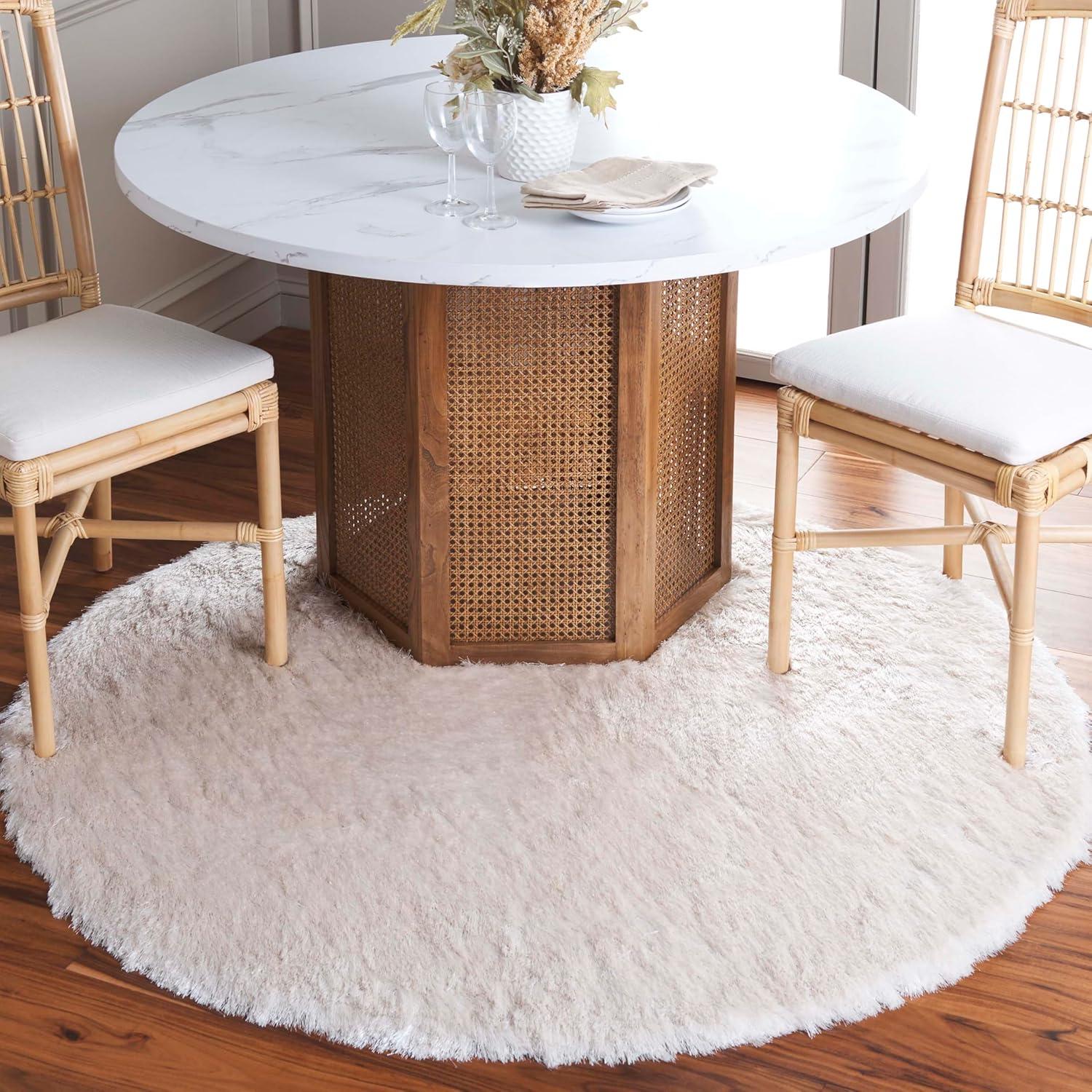 image:imageSAFAVIEH Area Rug 4x6 Paris Shag Collection Sage Handmade Soft Flowing Pile Ideal for Ideal for Hallway Foyer Entryway Bedroom SG5111003Ivory