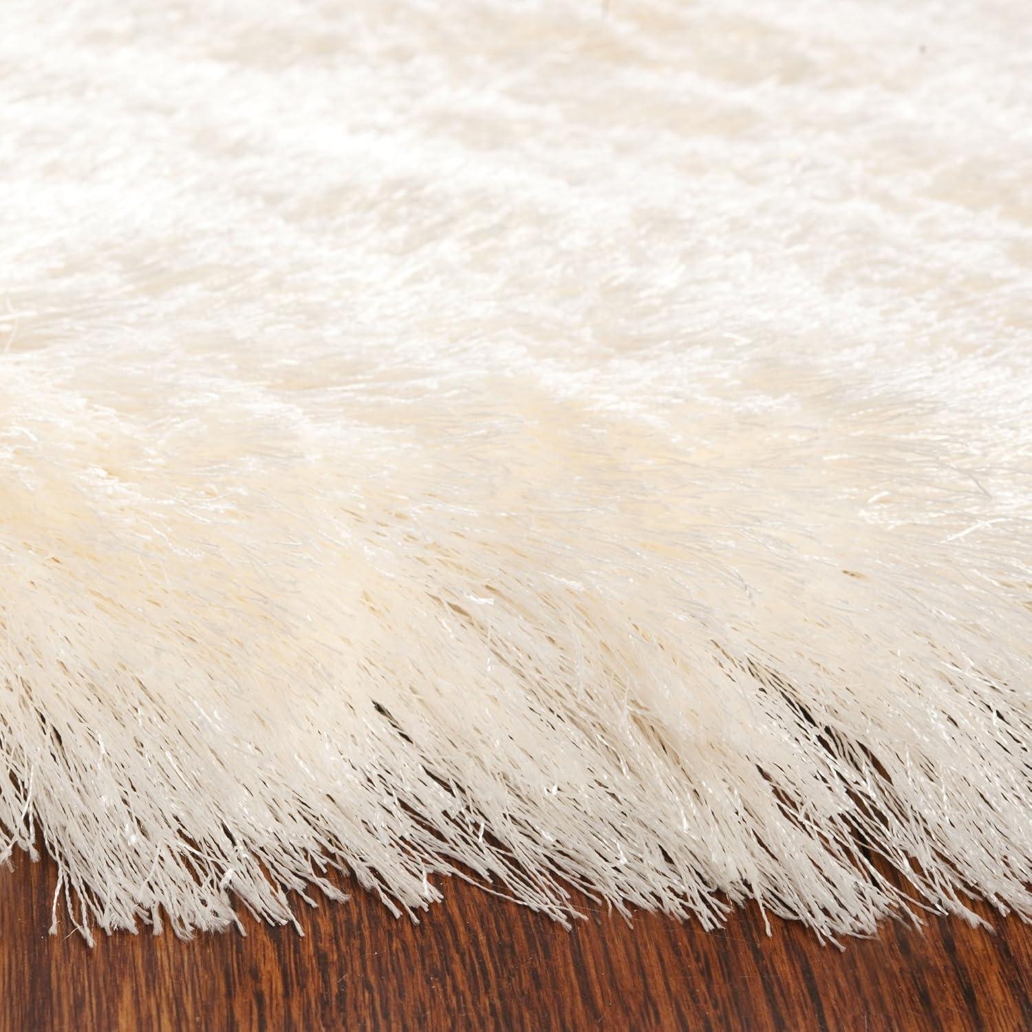 image:imageSAFAVIEH Area Rug 4x6 Paris Shag Collection Sage Handmade Soft Flowing Pile Ideal for Ideal for Hallway Foyer Entryway Bedroom SG5111003Ivory
