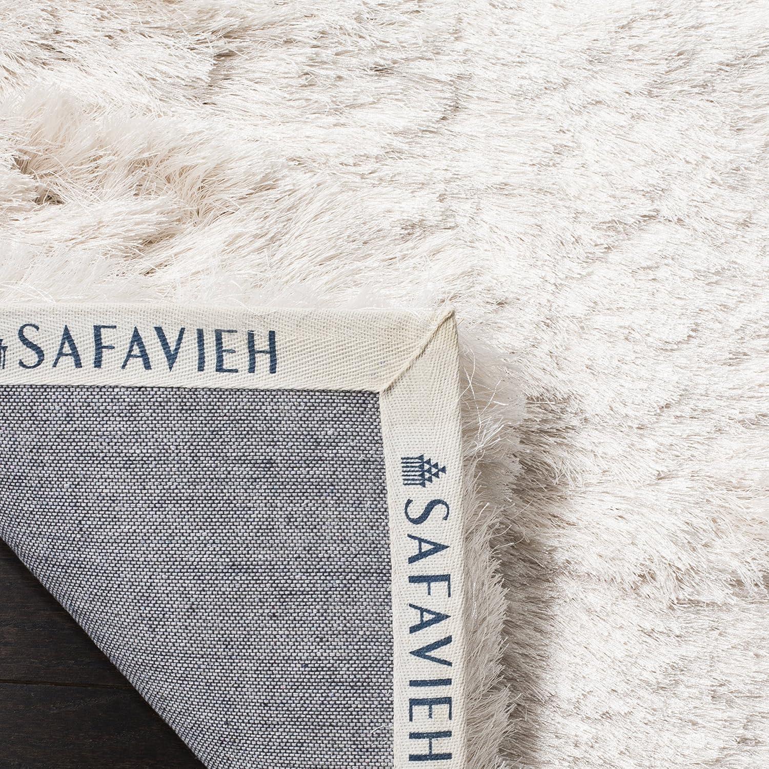 image:imageSAFAVIEH Area Rug 4x6 Paris Shag Collection Sage Handmade Soft Flowing Pile Ideal for Ideal for Hallway Foyer Entryway Bedroom SG5111003Ivory