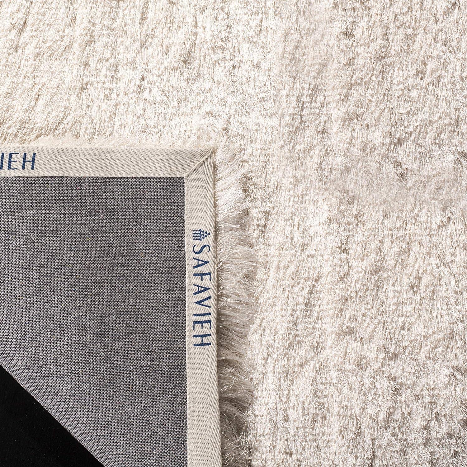 image:imageSAFAVIEH Area Rug 4x6 Paris Shag Collection Sage Handmade Soft Flowing Pile Ideal for Ideal for Hallway Foyer Entryway Bedroom SG5111003Ivory