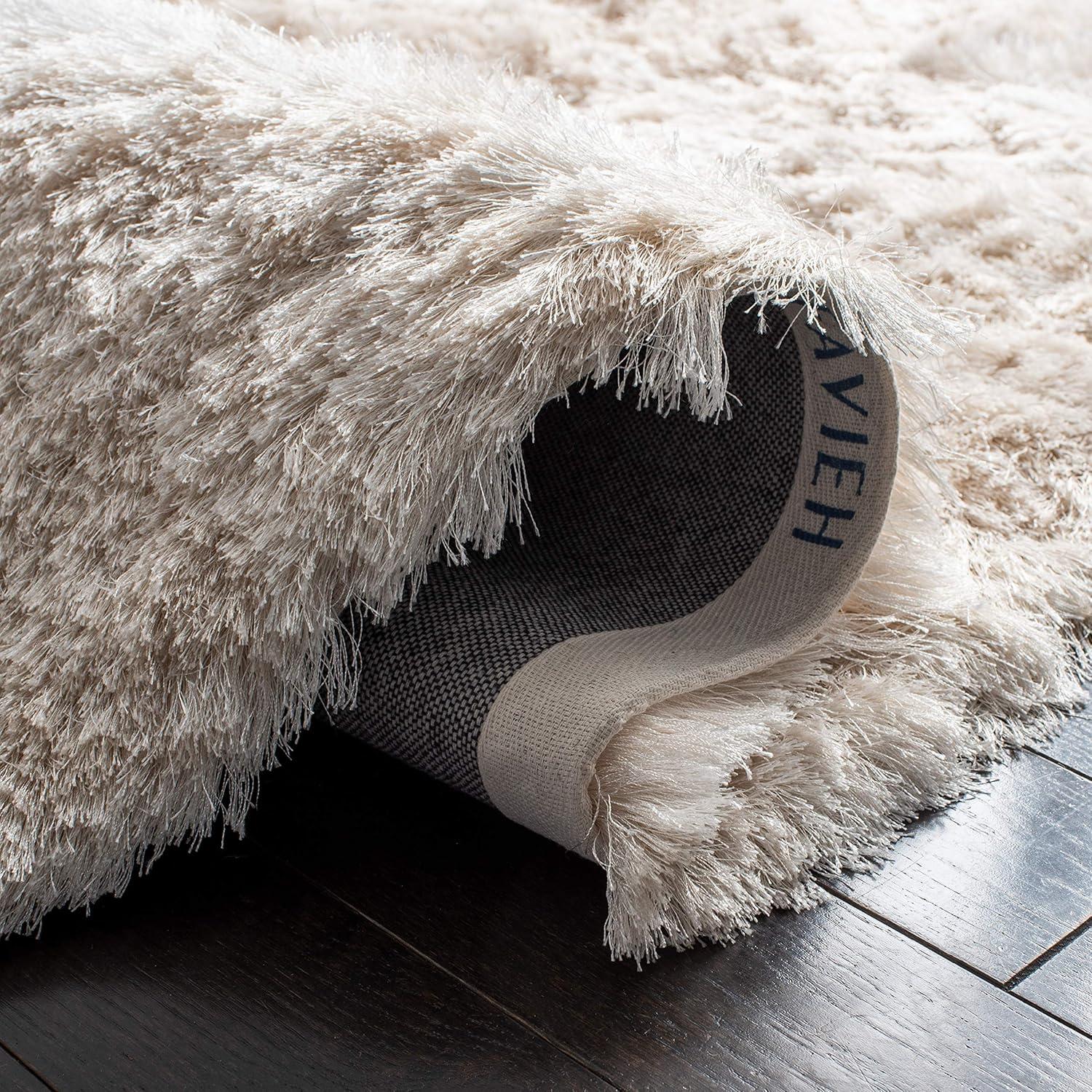 image:imageSAFAVIEH Area Rug 4x6 Paris Shag Collection Sage Handmade Soft Flowing Pile Ideal for Ideal for Hallway Foyer Entryway Bedroom SG5111003Ivory
