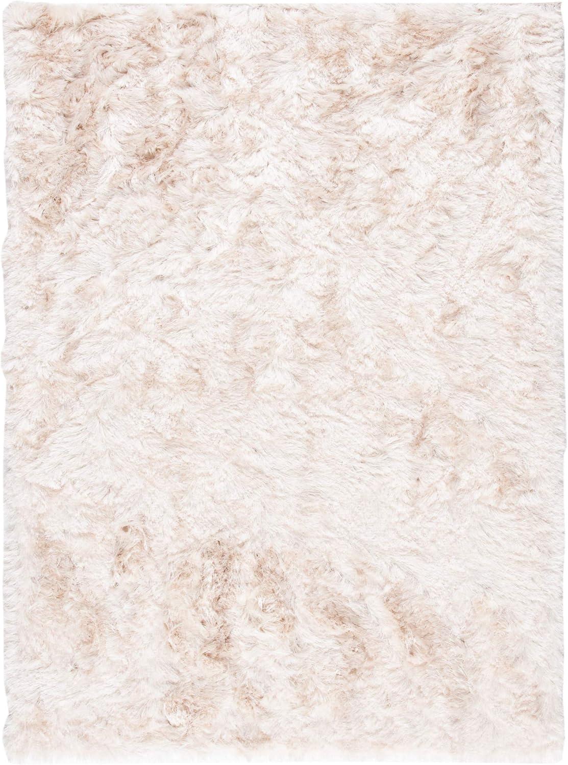 image:imageSAFAVIEH Area Rug 4x6 Paris Shag Collection Sage Handmade Soft Flowing Pile Ideal for Ideal for Hallway Foyer Entryway Bedroom SG5111003Ivory
