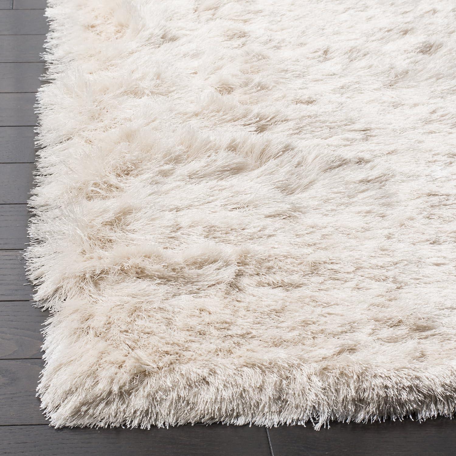 image:imageSAFAVIEH Area Rug 4x6 Paris Shag Collection Sage Handmade Soft Flowing Pile Ideal for Ideal for Hallway Foyer Entryway Bedroom SG5111003Ivory