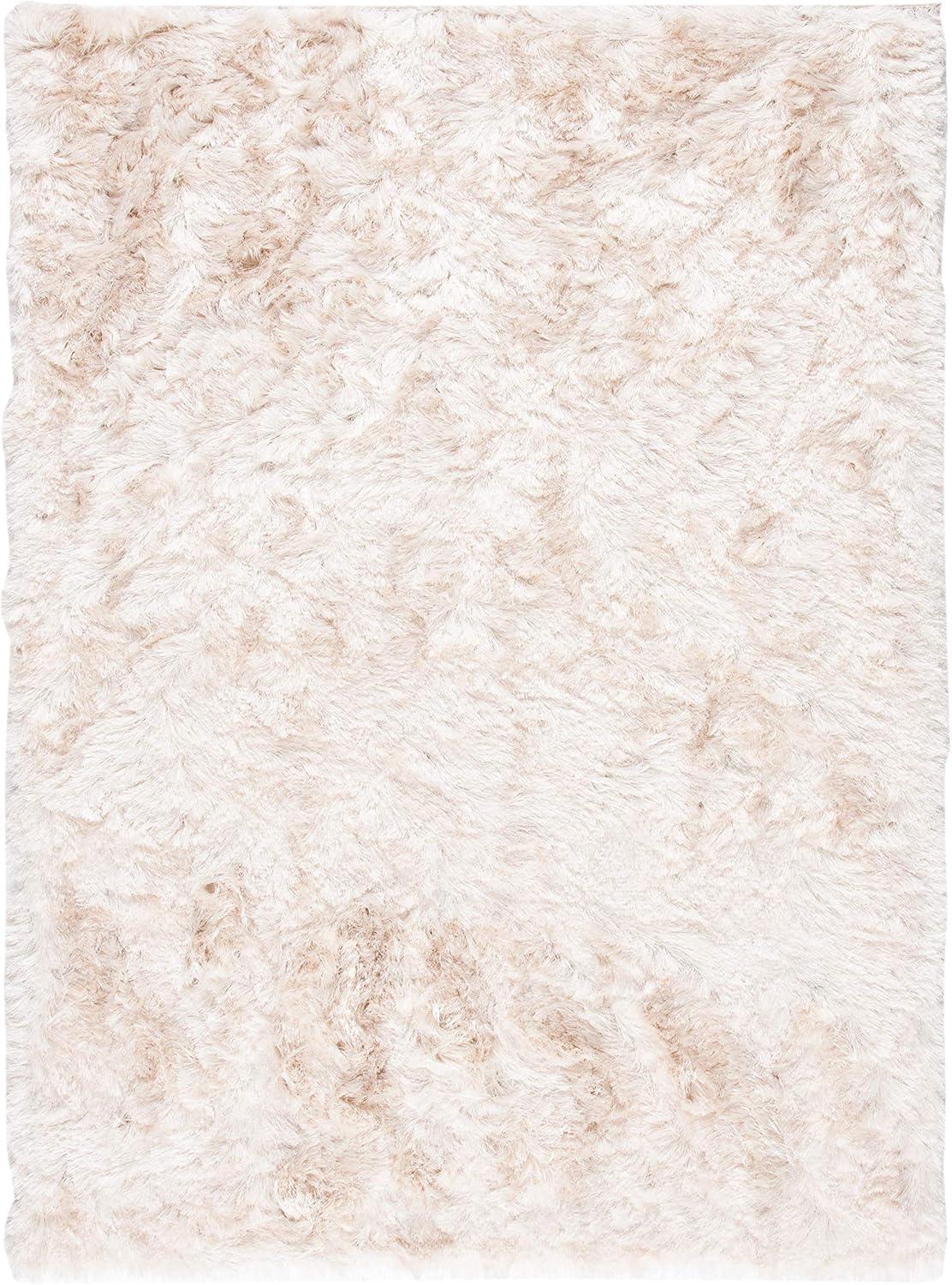 image:imageSAFAVIEH Area Rug 4x6 Paris Shag Collection Sage Handmade Soft Flowing Pile Ideal for Ideal for Hallway Foyer Entryway Bedroom SG5111003Ivory