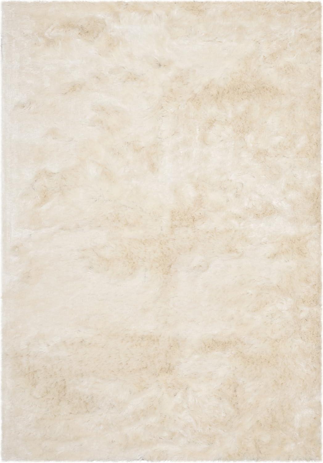 image:imageSAFAVIEH Area Rug 4x6 Paris Shag Collection Sage Handmade Soft Flowing Pile Ideal for Ideal for Hallway Foyer Entryway Bedroom SG5111003Ivory