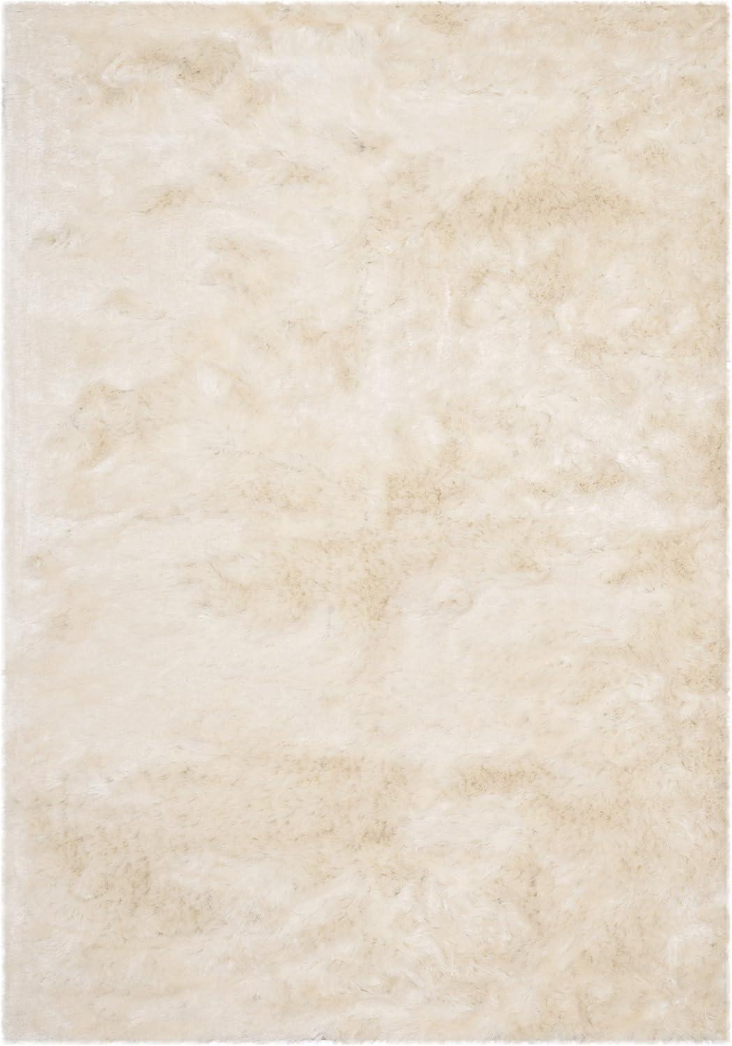 image:imageSAFAVIEH Area Rug 4x6 Paris Shag Collection Sage Handmade Soft Flowing Pile Ideal for Ideal for Hallway Foyer Entryway Bedroom SG5111003Ivory