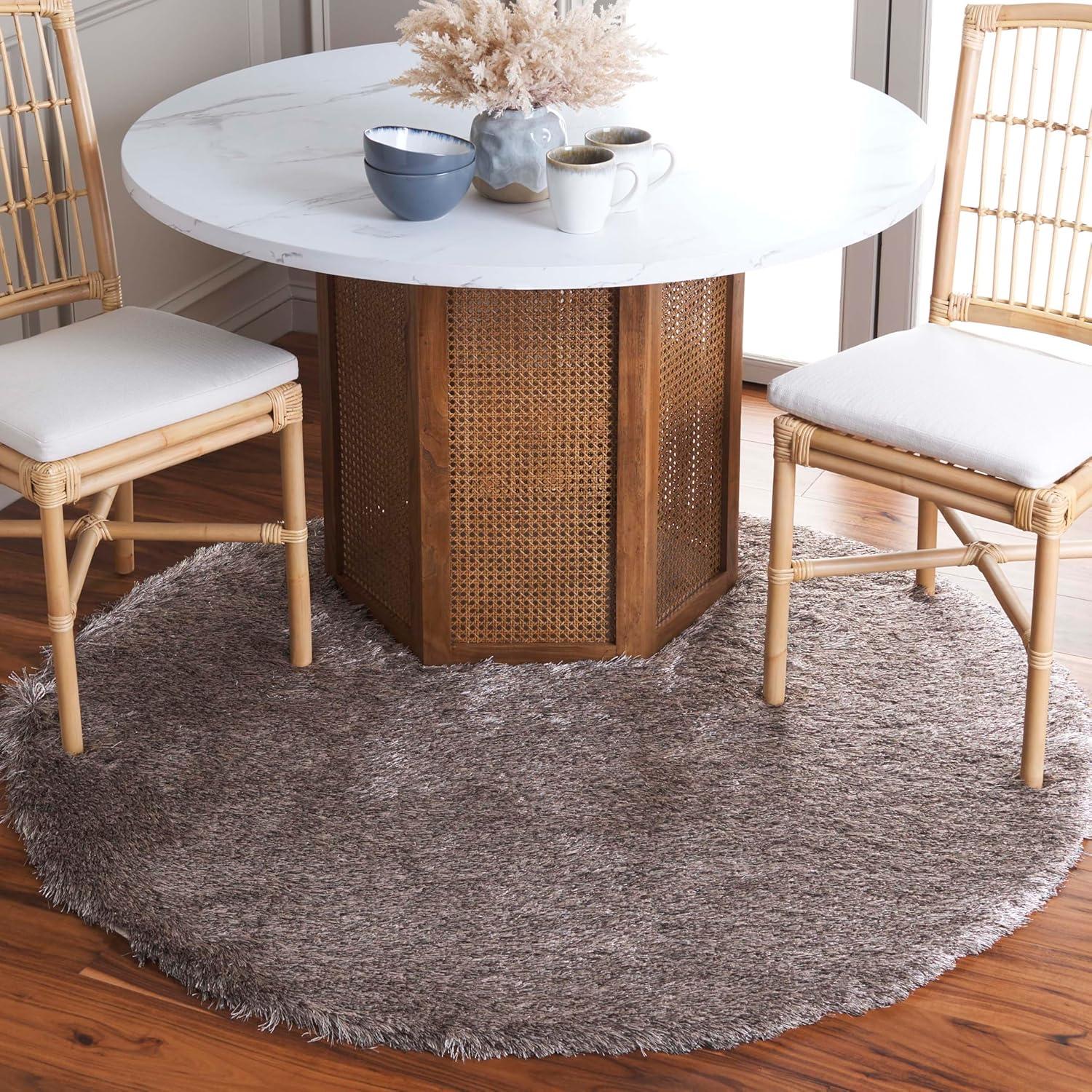 image:imageSAFAVIEH Area Rug 4x6 Paris Shag Collection Sage Handmade Soft Flowing Pile Ideal for Ideal for Hallway Foyer Entryway Bedroom SG5111003Sable