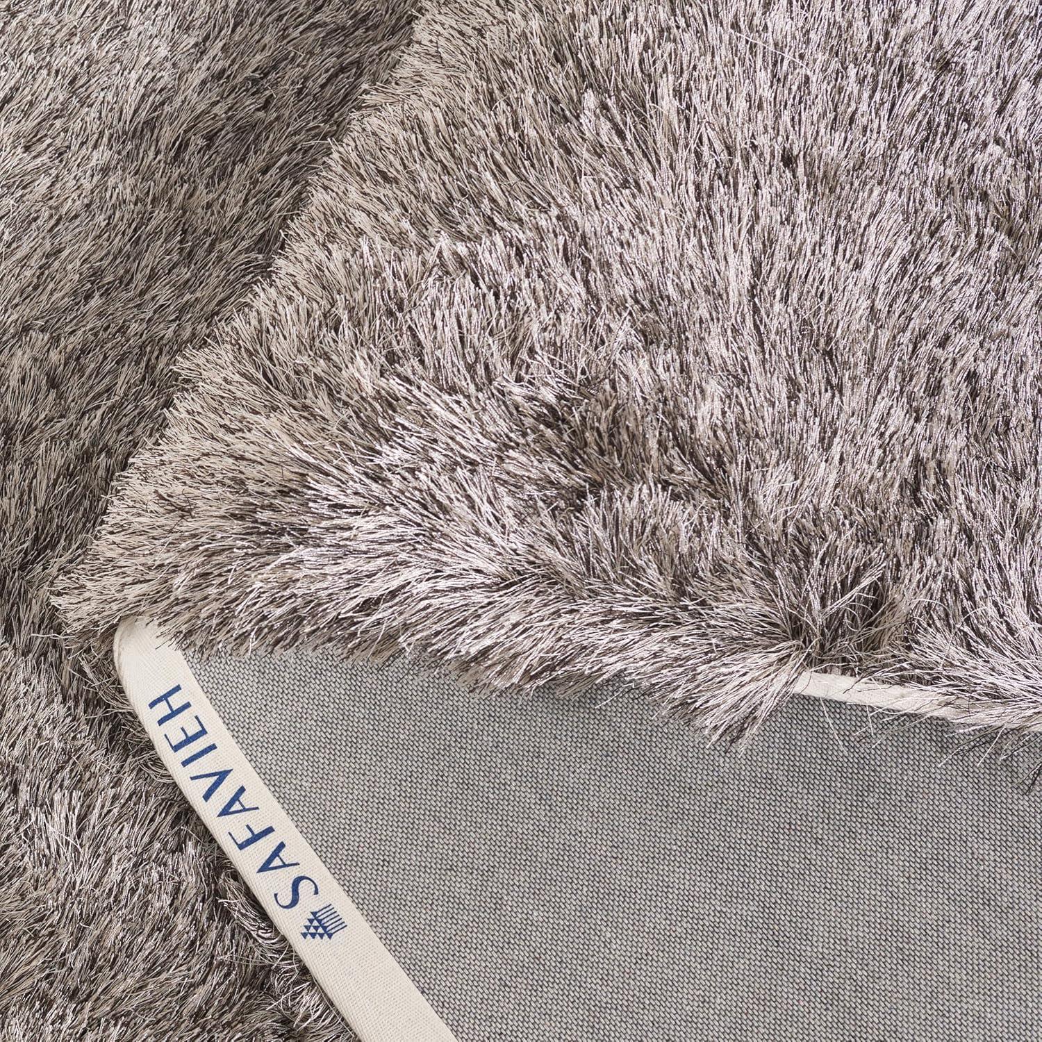 image:imageSAFAVIEH Area Rug 4x6 Paris Shag Collection Sage Handmade Soft Flowing Pile Ideal for Ideal for Hallway Foyer Entryway Bedroom SG5111003Sable