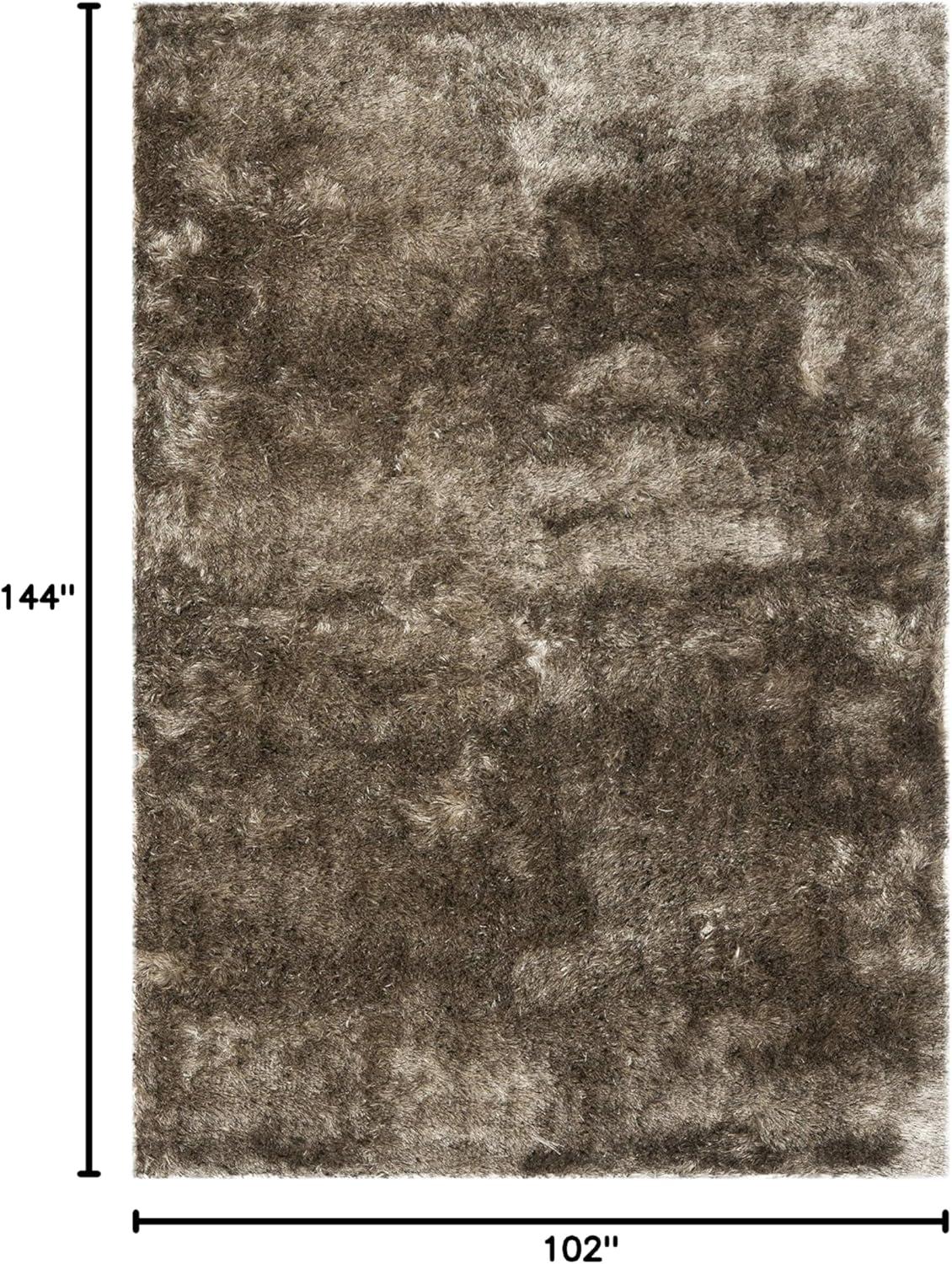 image:imageSAFAVIEH Area Rug 4x6 Paris Shag Collection Sage Handmade Soft Flowing Pile Ideal for Ideal for Hallway Foyer Entryway Bedroom SG5111003Sable