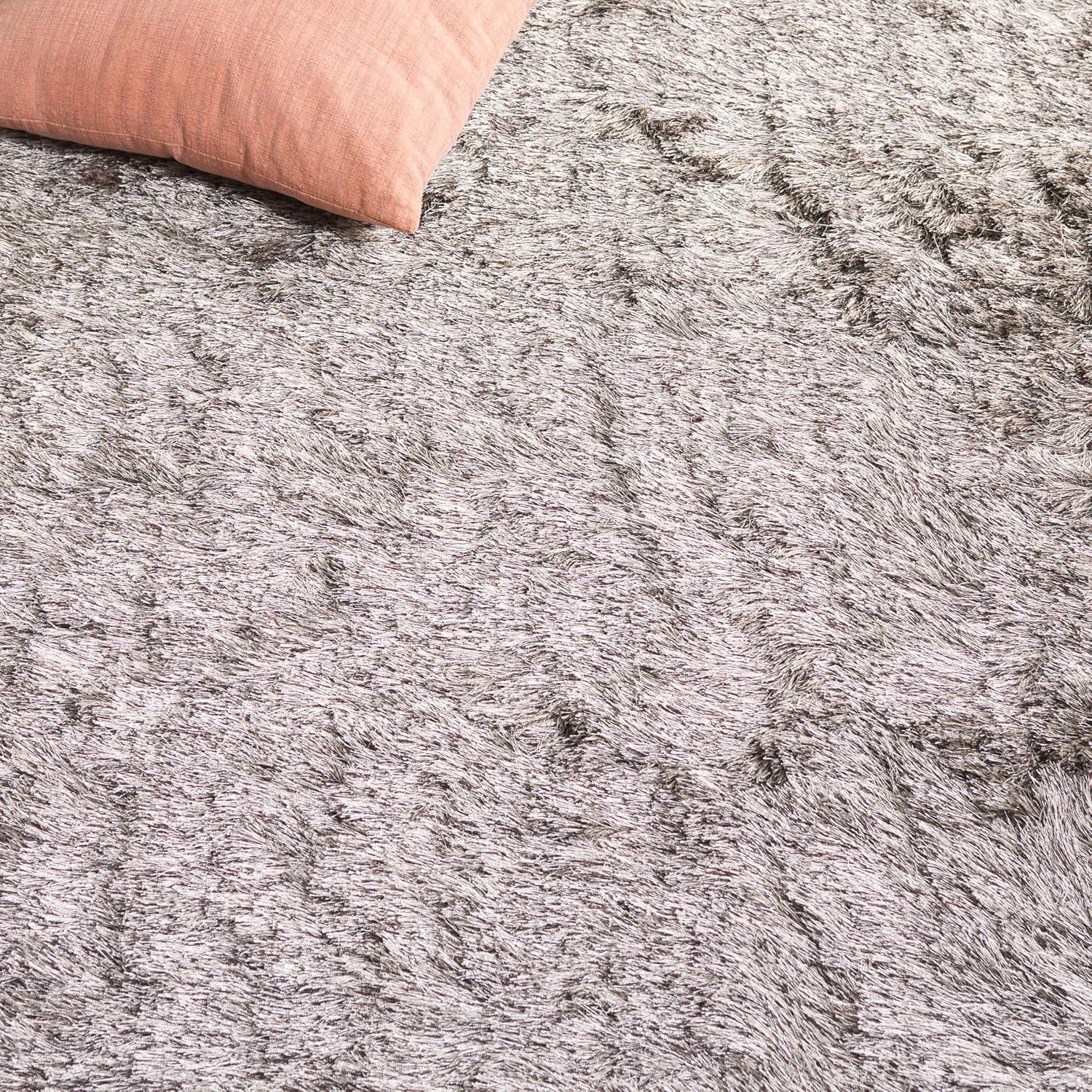 image:imageSAFAVIEH Area Rug 4x6 Paris Shag Collection Sage Handmade Soft Flowing Pile Ideal for Ideal for Hallway Foyer Entryway Bedroom SG5111003Sable