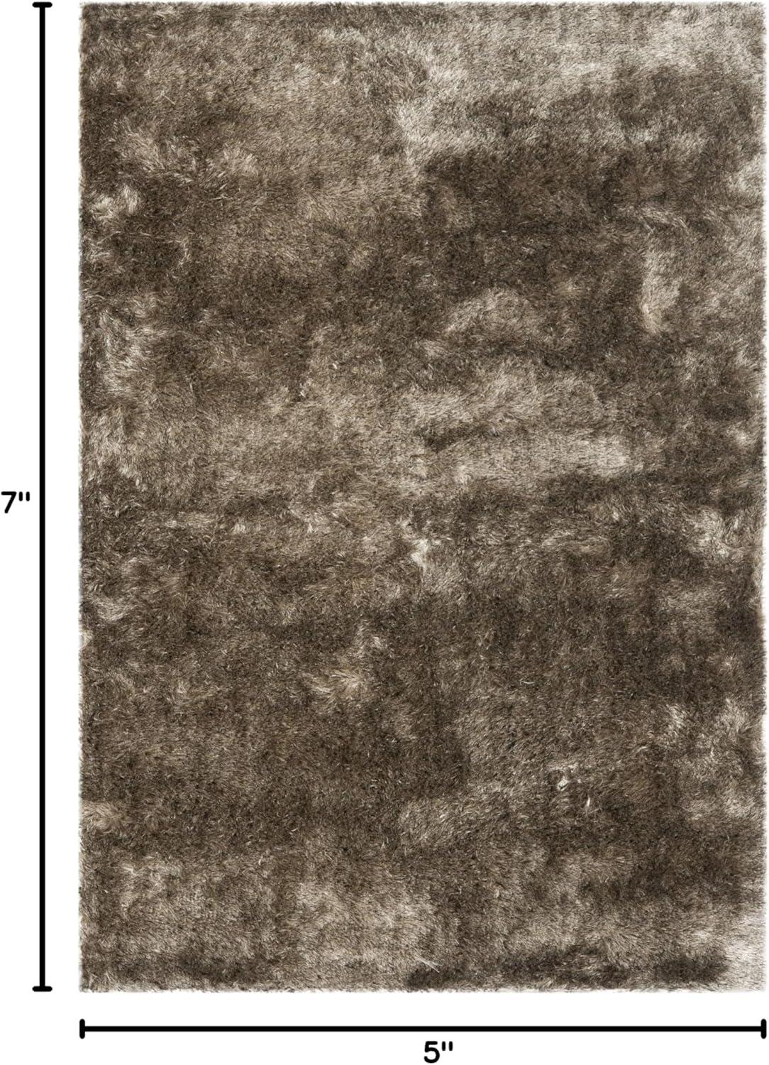 image:imageSAFAVIEH Area Rug 4x6 Paris Shag Collection Sage Handmade Soft Flowing Pile Ideal for Ideal for Hallway Foyer Entryway Bedroom SG5111003Sable