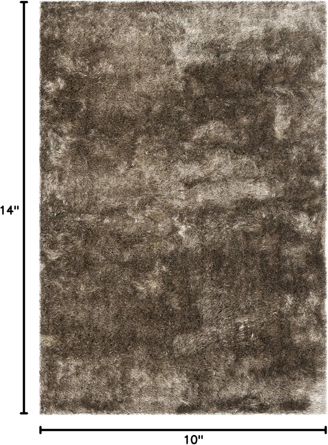 image:imageSAFAVIEH Area Rug 4x6 Paris Shag Collection Sage Handmade Soft Flowing Pile Ideal for Ideal for Hallway Foyer Entryway Bedroom SG5111003Sable