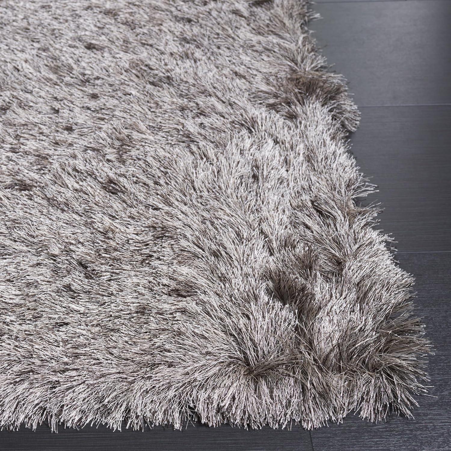 image:imageSAFAVIEH Area Rug 4x6 Paris Shag Collection Sage Handmade Soft Flowing Pile Ideal for Ideal for Hallway Foyer Entryway Bedroom SG5111003Sable