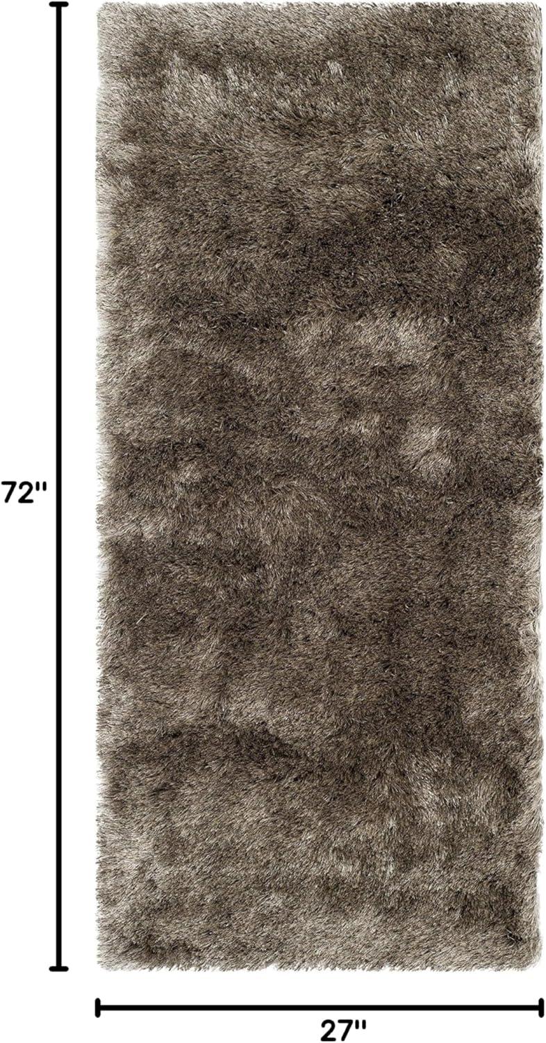 image:imageSAFAVIEH Area Rug 4x6 Paris Shag Collection Sage Handmade Soft Flowing Pile Ideal for Ideal for Hallway Foyer Entryway Bedroom SG5111003Sable