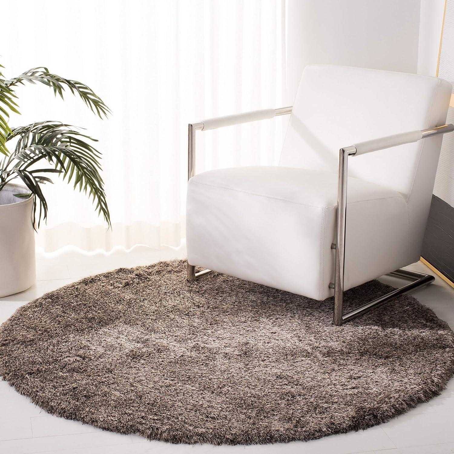 image:imageSAFAVIEH Area Rug 4x6 Paris Shag Collection Sage Handmade Soft Flowing Pile Ideal for Ideal for Hallway Foyer Entryway Bedroom SG5111003Sable