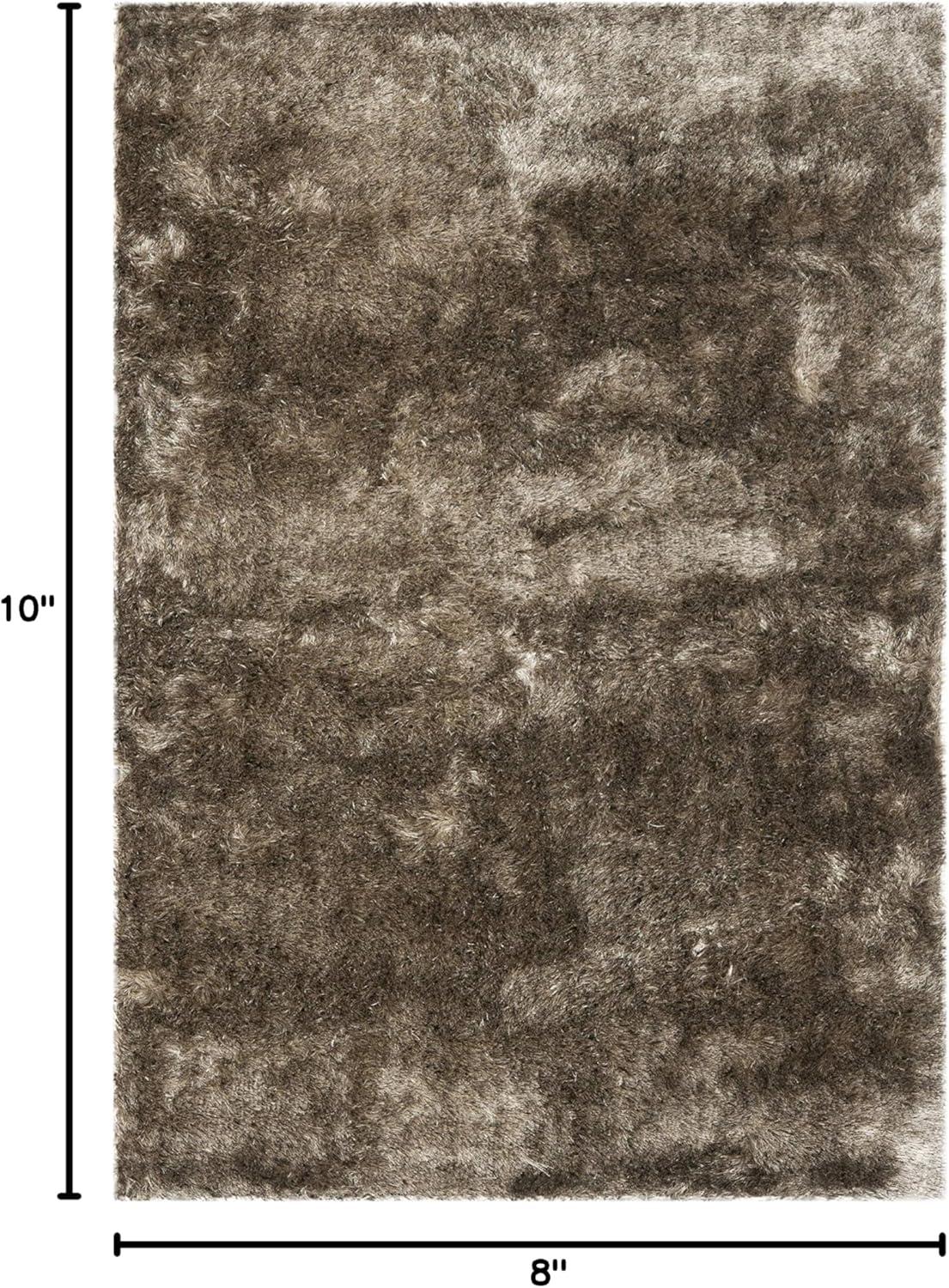 image:imageSAFAVIEH Area Rug 4x6 Paris Shag Collection Sage Handmade Soft Flowing Pile Ideal for Ideal for Hallway Foyer Entryway Bedroom SG5111003Sable