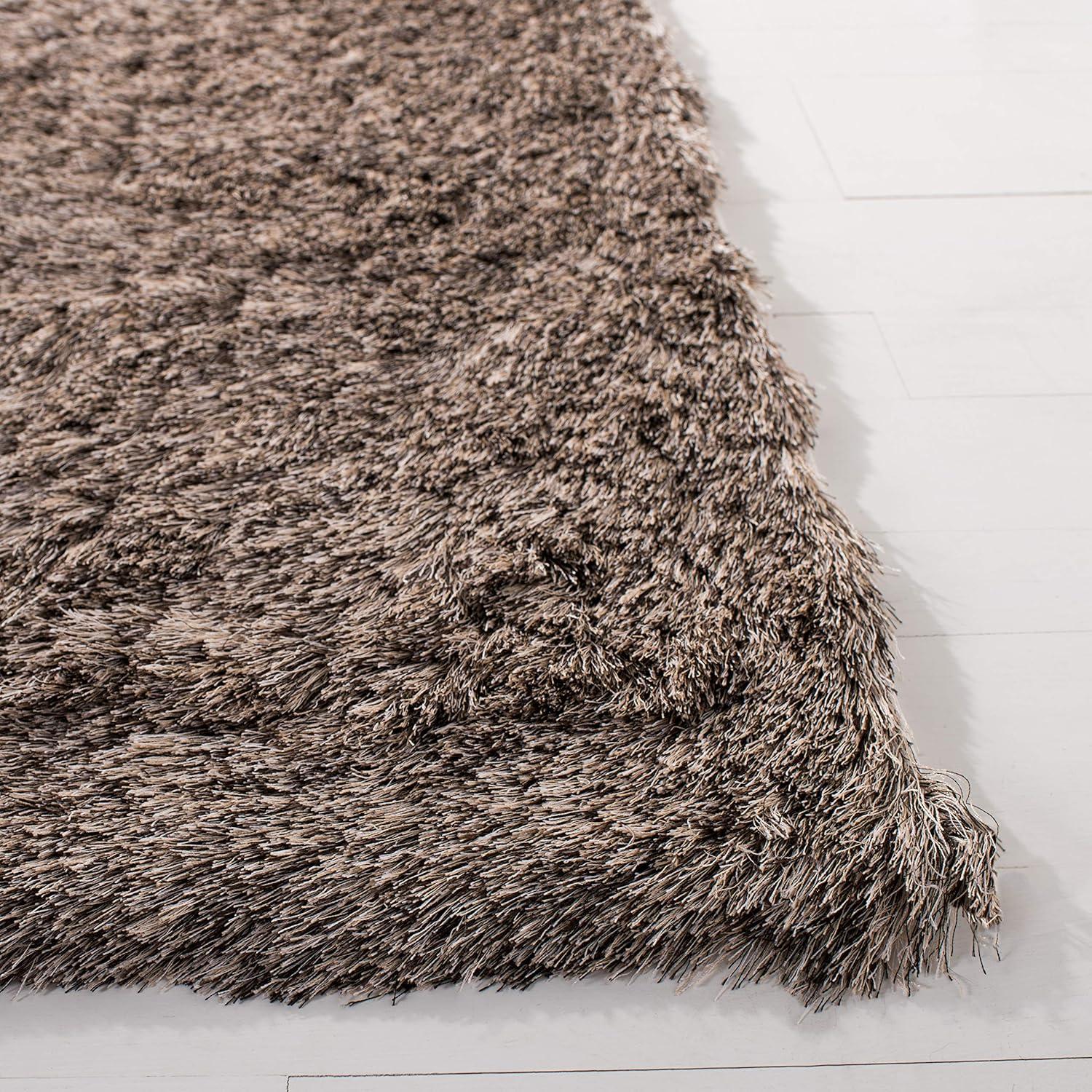 image:imageSAFAVIEH Area Rug 4x6 Paris Shag Collection Sage Handmade Soft Flowing Pile Ideal for Ideal for Hallway Foyer Entryway Bedroom SG5111003Sable