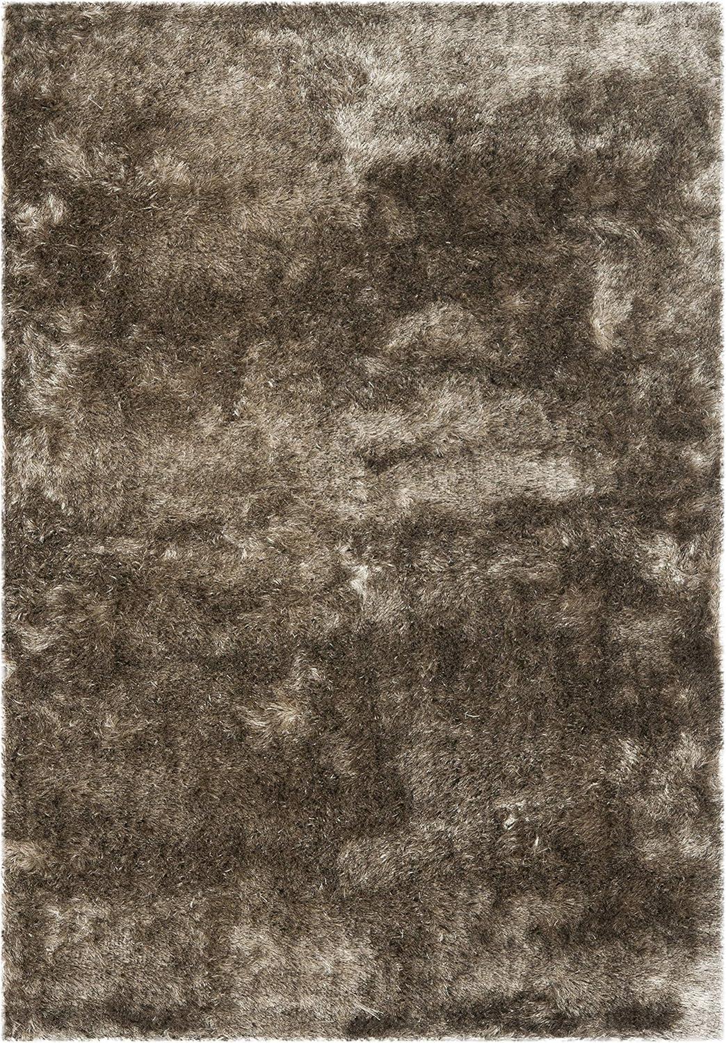 image:imageSAFAVIEH Area Rug 4x6 Paris Shag Collection Sage Handmade Soft Flowing Pile Ideal for Ideal for Hallway Foyer Entryway Bedroom SG5111003Sable
