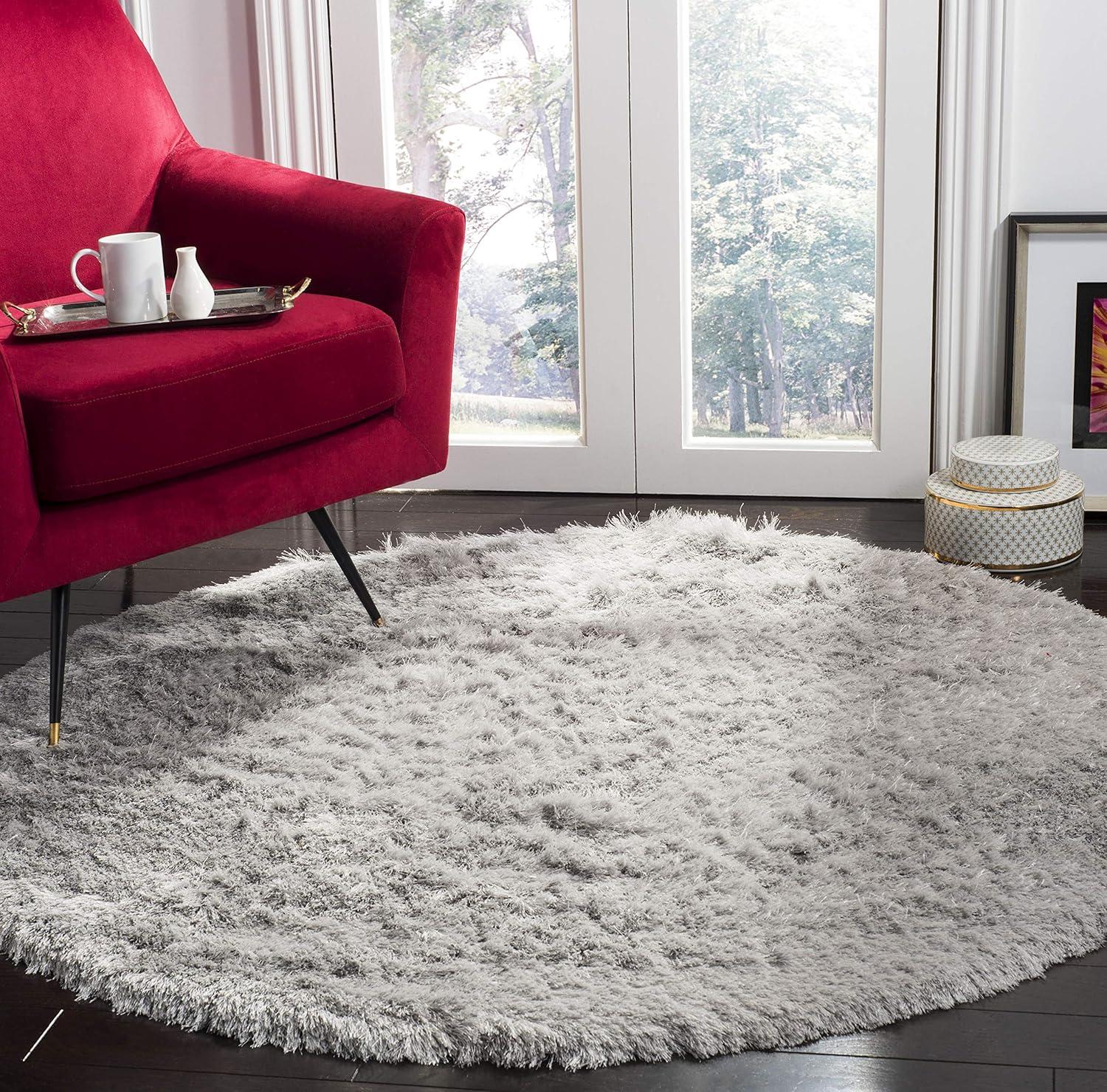 image:imageSAFAVIEH Area Rug 4x6 Paris Shag Collection Sage Handmade Soft Flowing Pile Ideal for Ideal for Hallway Foyer Entryway Bedroom SG5111003Sage