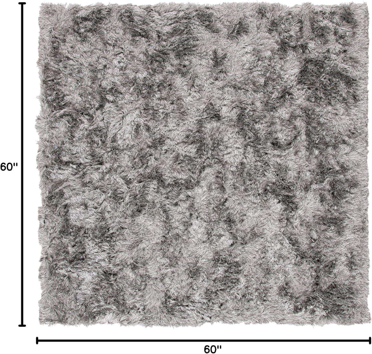image:imageSAFAVIEH Area Rug 4x6 Paris Shag Collection Sage Handmade Soft Flowing Pile Ideal for Ideal for Hallway Foyer Entryway Bedroom SG5111003Silver