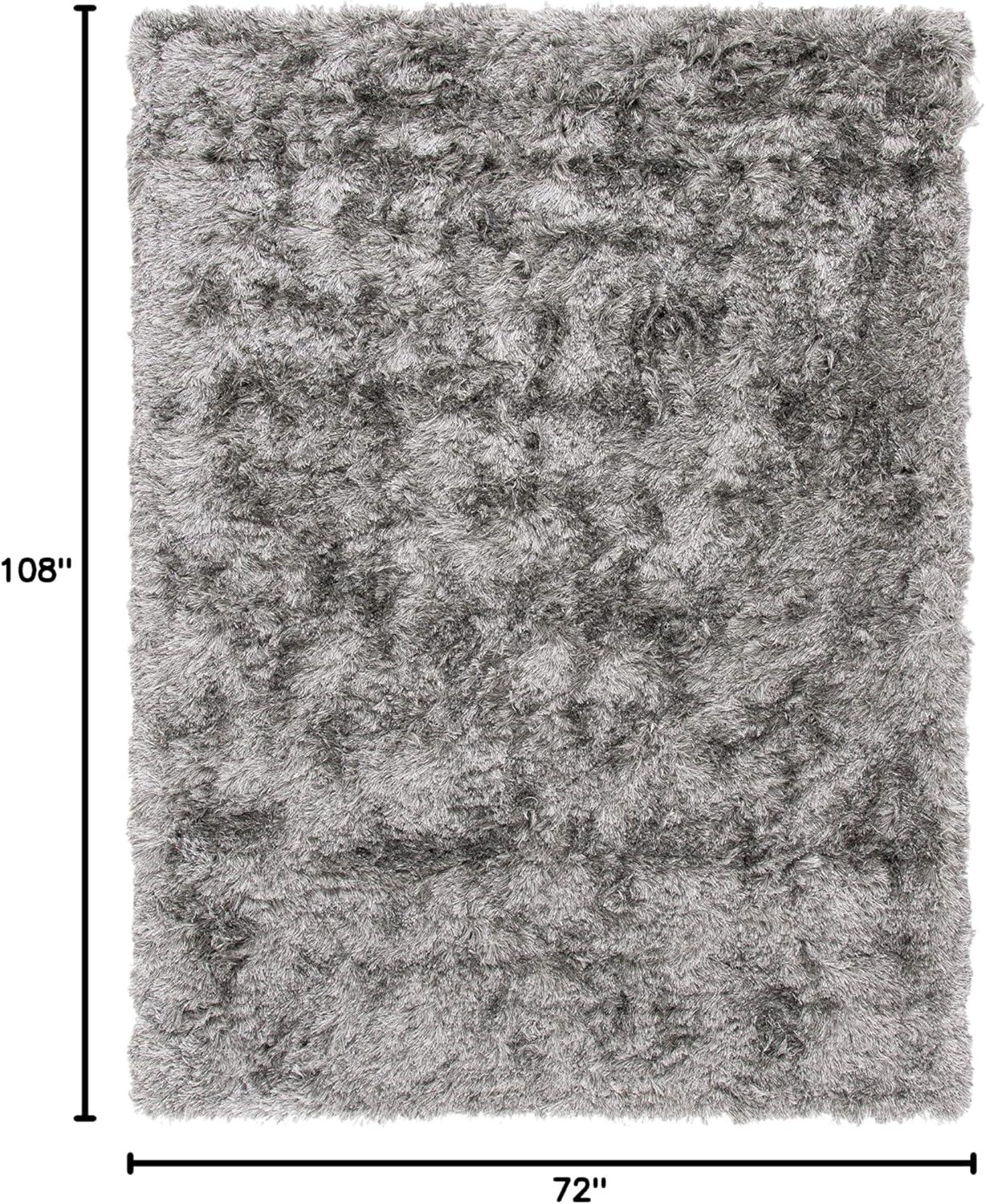 image:imageSAFAVIEH Area Rug 4x6 Paris Shag Collection Sage Handmade Soft Flowing Pile Ideal for Ideal for Hallway Foyer Entryway Bedroom SG5111003Silver