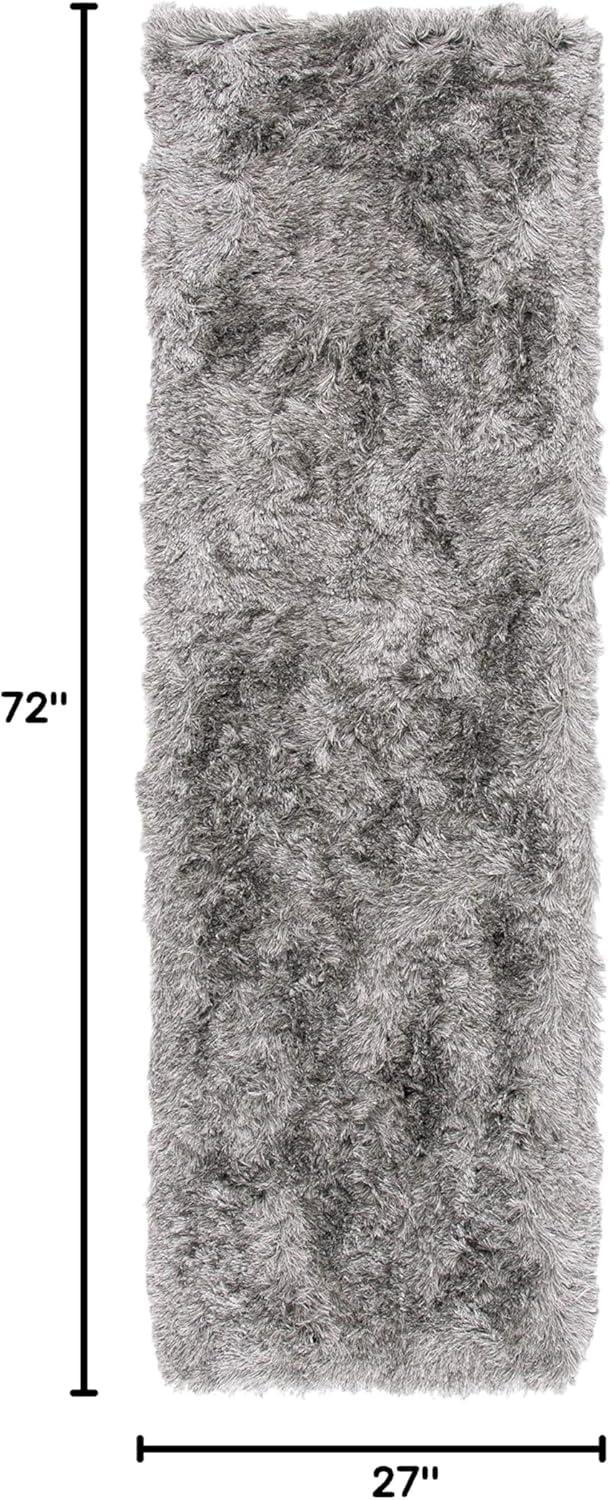 image:imageSAFAVIEH Area Rug 4x6 Paris Shag Collection Sage Handmade Soft Flowing Pile Ideal for Ideal for Hallway Foyer Entryway Bedroom SG5111003Silver