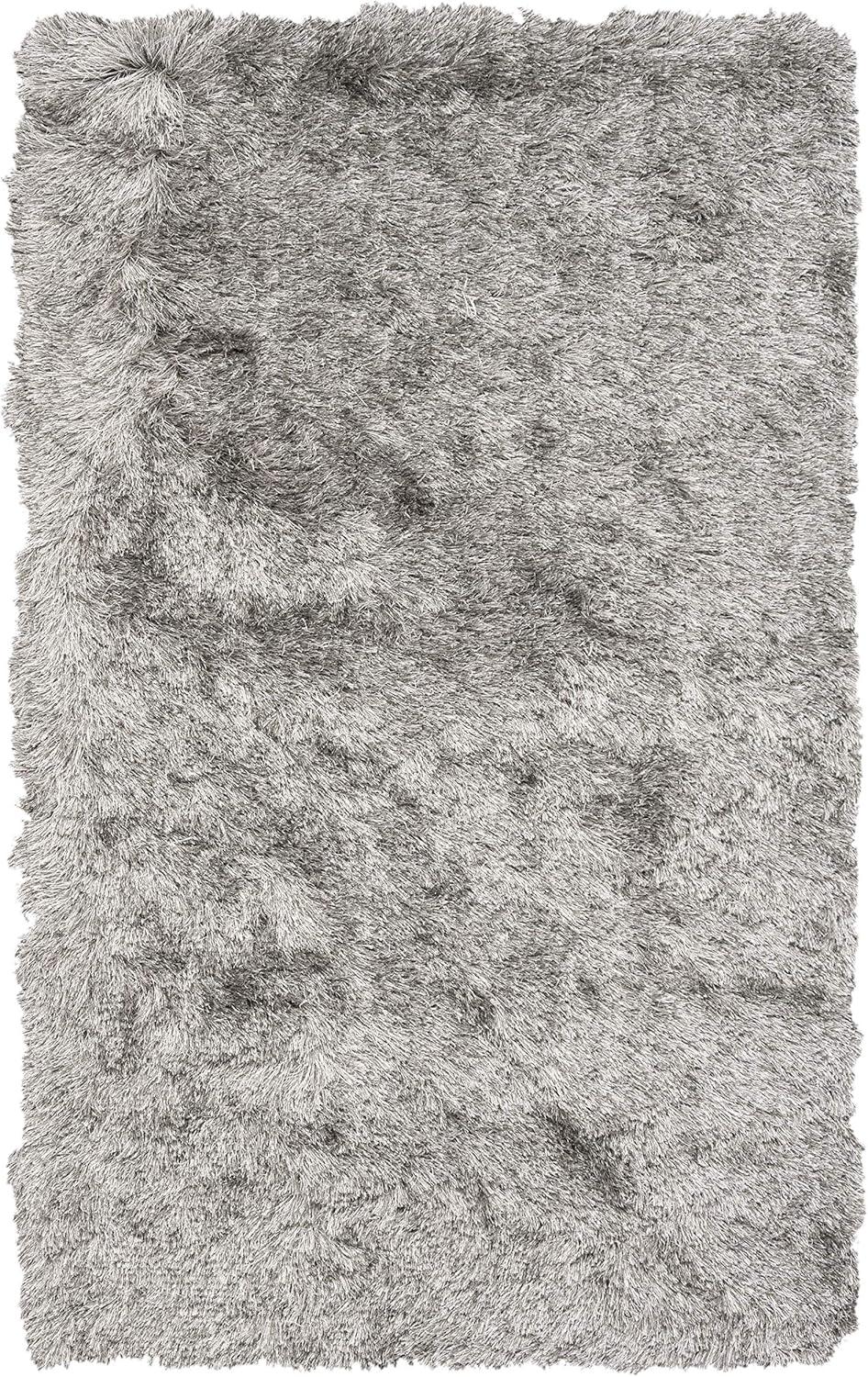 image:imageSAFAVIEH Area Rug 4x6 Paris Shag Collection Sage Handmade Soft Flowing Pile Ideal for Ideal for Hallway Foyer Entryway Bedroom SG5111003Silver