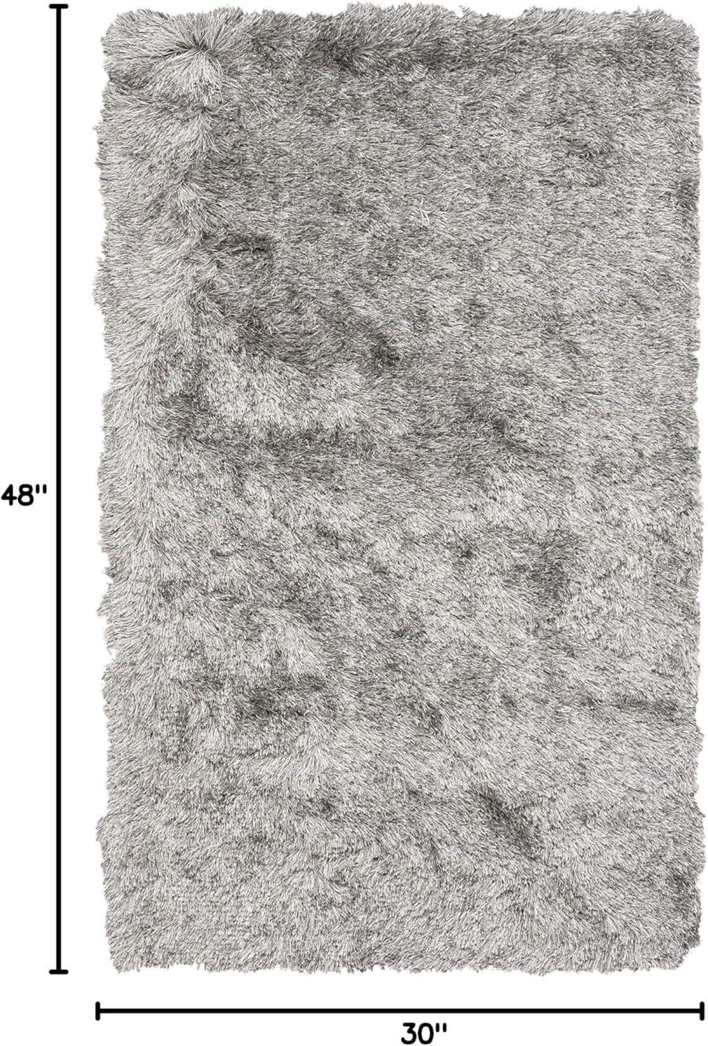 image:imageSAFAVIEH Area Rug 4x6 Paris Shag Collection Sage Handmade Soft Flowing Pile Ideal for Ideal for Hallway Foyer Entryway Bedroom SG5111003Silver