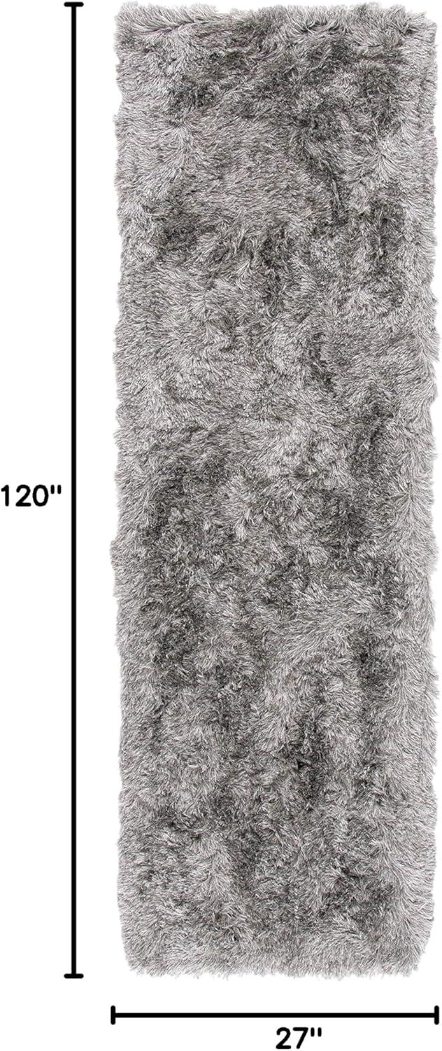 image:imageSAFAVIEH Area Rug 4x6 Paris Shag Collection Sage Handmade Soft Flowing Pile Ideal for Ideal for Hallway Foyer Entryway Bedroom SG5111003Silver