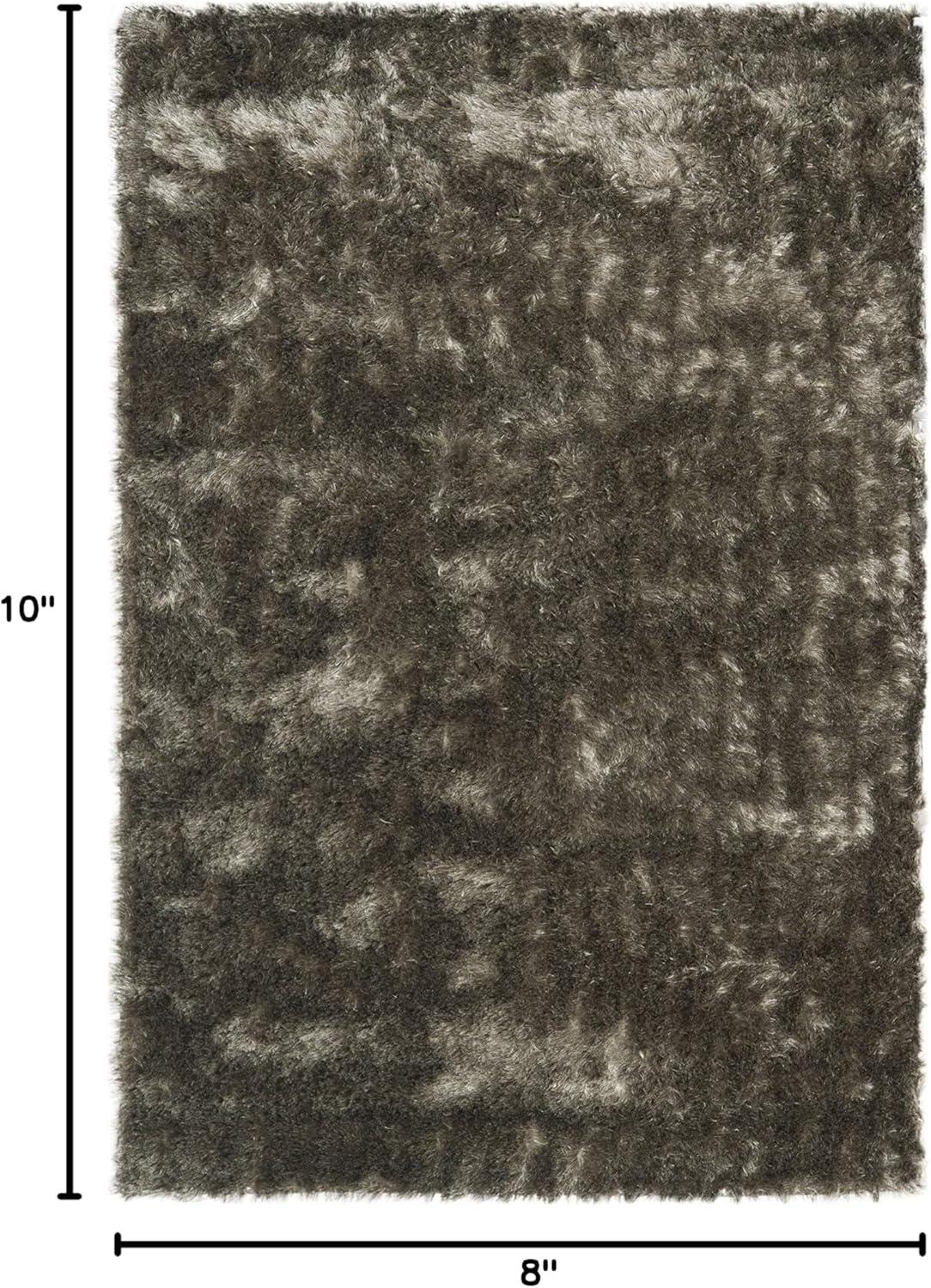 image:imageSAFAVIEH Area Rug 4x6 Paris Shag Collection Sage Handmade Soft Flowing Pile Ideal for Ideal for Hallway Foyer Entryway Bedroom SG5111003Silver