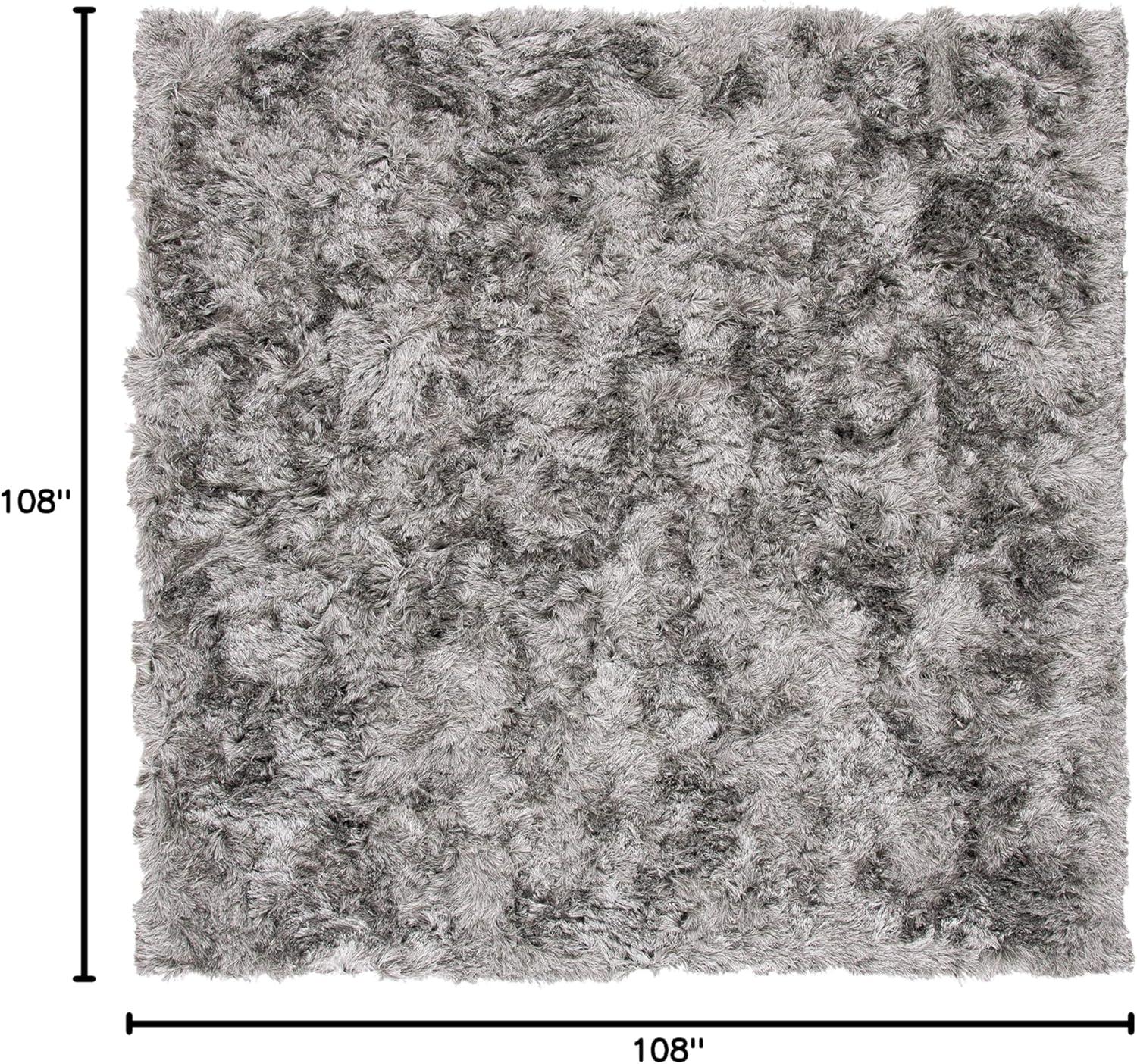 image:imageSAFAVIEH Area Rug 4x6 Paris Shag Collection Sage Handmade Soft Flowing Pile Ideal for Ideal for Hallway Foyer Entryway Bedroom SG5111003Silver