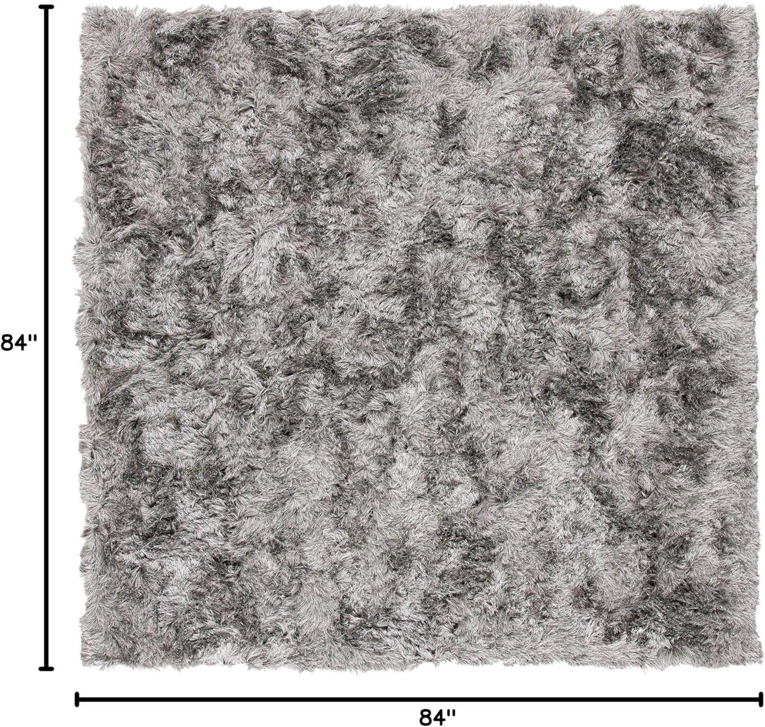image:imageSAFAVIEH Area Rug 4x6 Paris Shag Collection Sage Handmade Soft Flowing Pile Ideal for Ideal for Hallway Foyer Entryway Bedroom SG5111003Silver